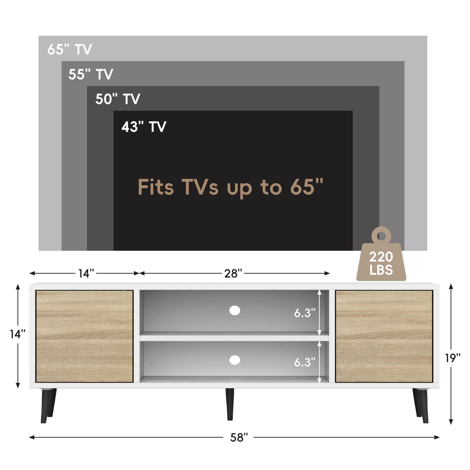 homall-tv-stand-lowboard-165-cm-rustikale-eiche-holz image 4