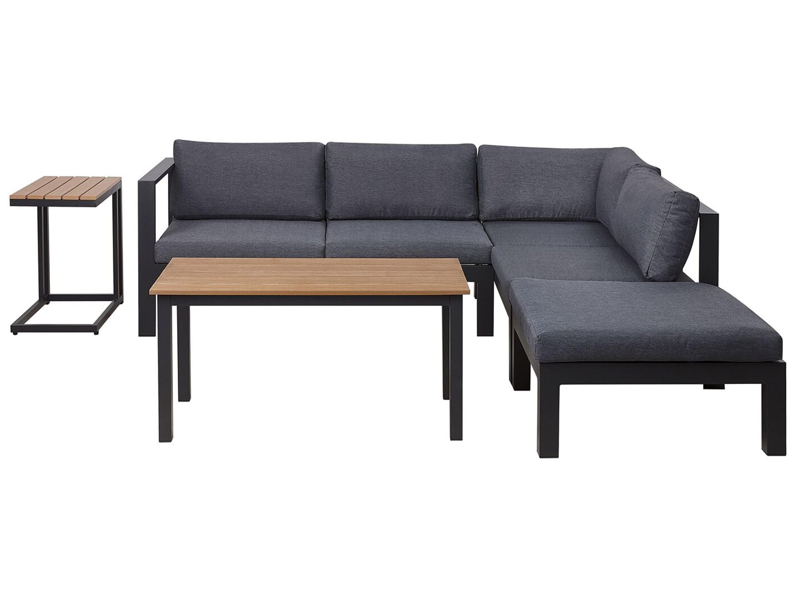 beliani-messina-lounge-set-ecksofa-schwarz-grau-5-sitzer image 1