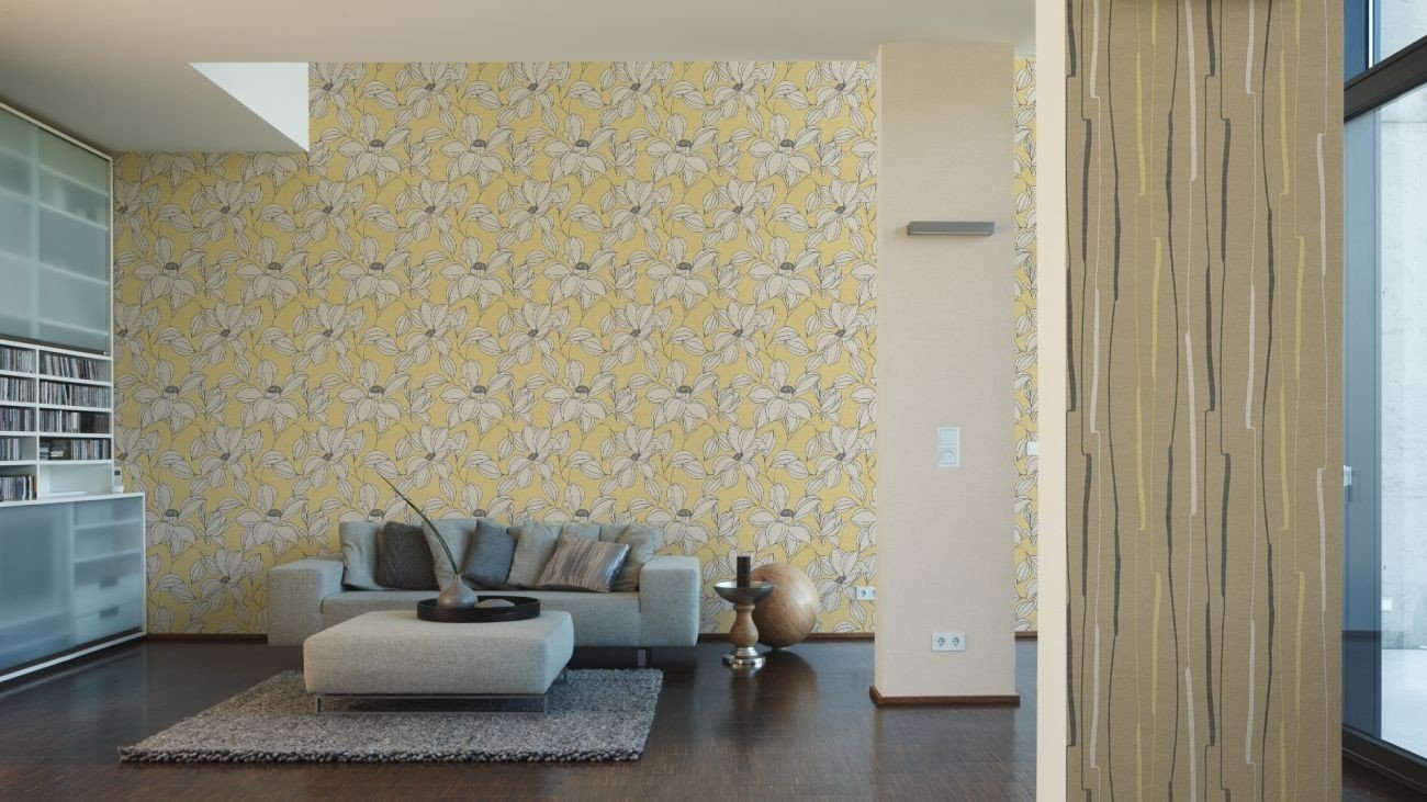 a-s-cr-ation-urban-flowers-327945-vliestapete-creme-uni image 3