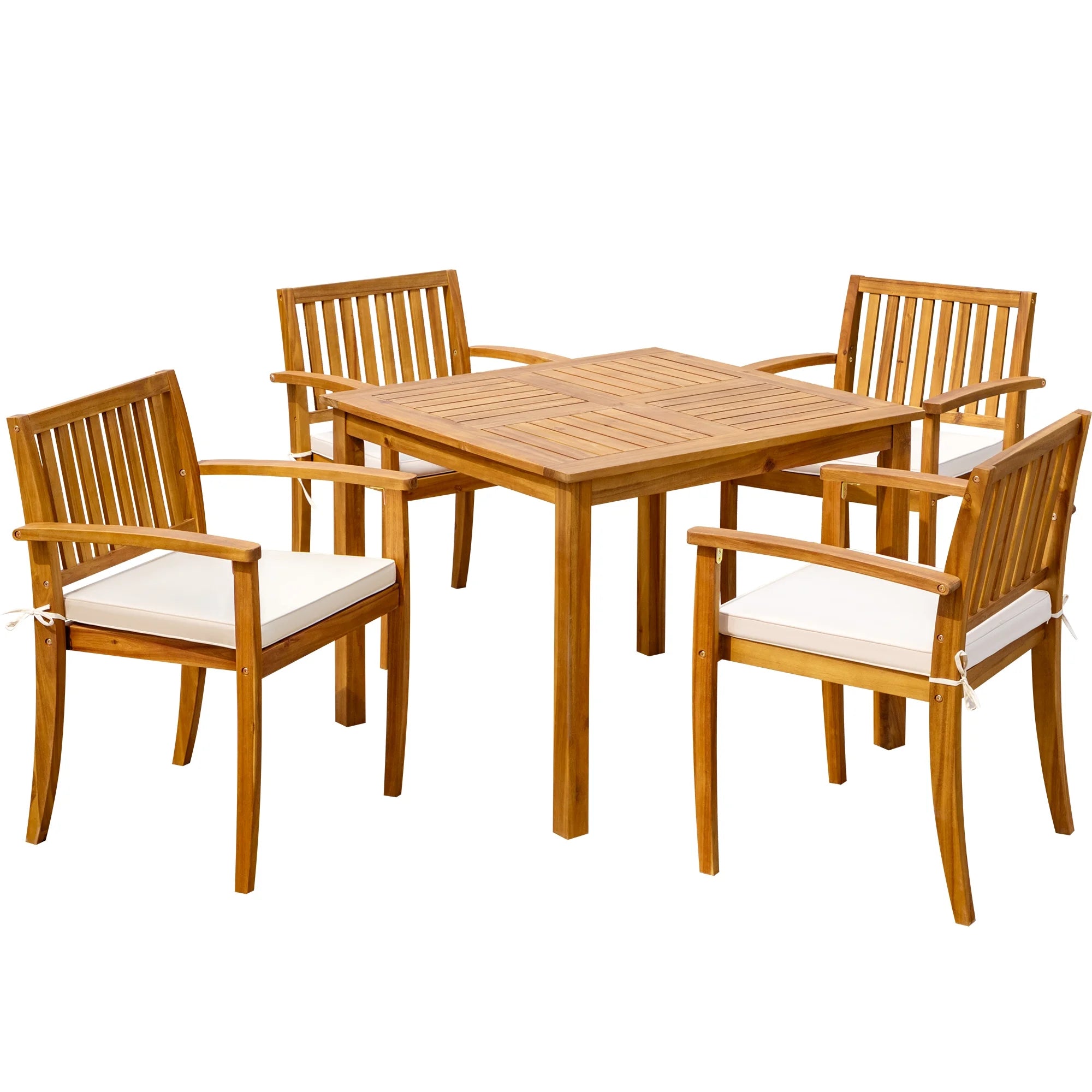 homall-patio-furniture-essgruppe-akazie-5-tlg-90cm-burlywood image 6