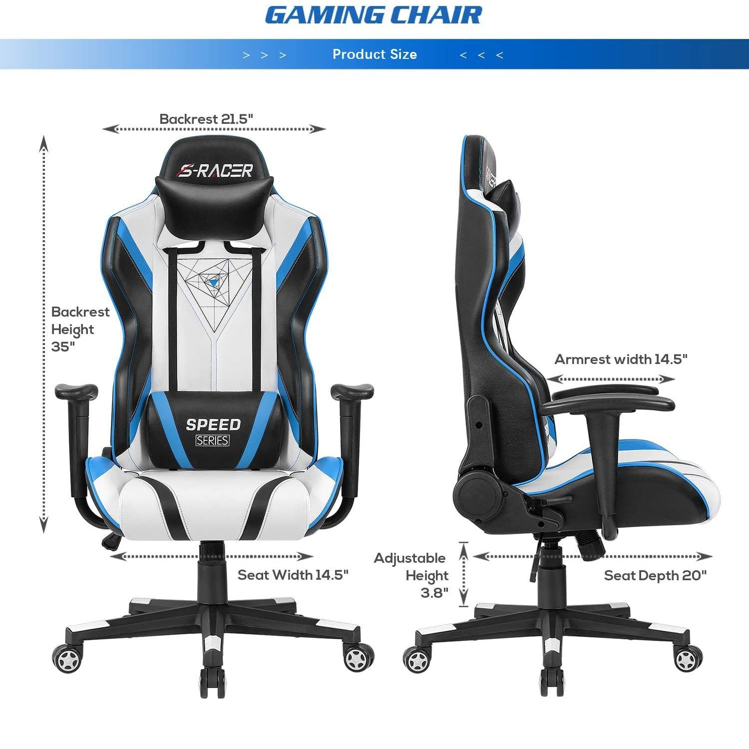 homall-gaming-chair-s-racer-racing-stuhl-blau-kunstleder image 8