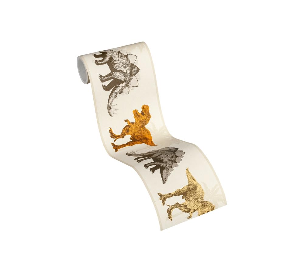 a-s-cr-ation-little-stars-bord-re-dinosaurier-braun-orange-5m image 3