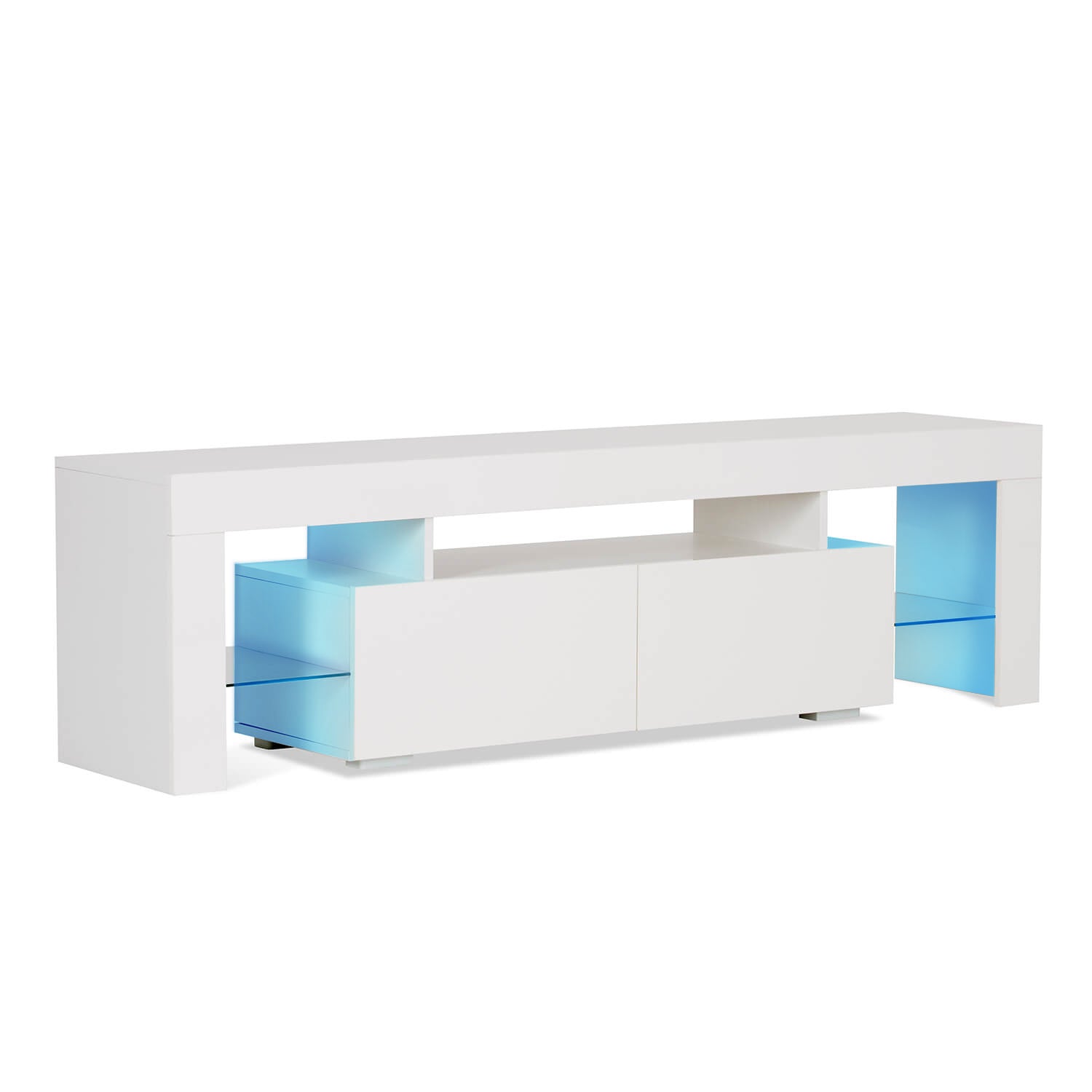 homall-tv-stand-lowboard-schwarz-63-zoll-led-fernsehschrank image 1