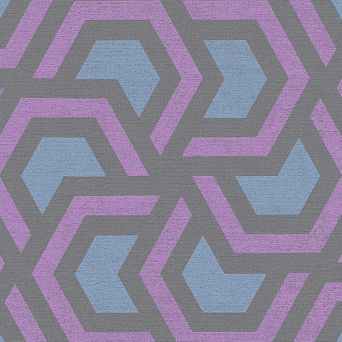 a-s-cr-ation-linen-style-36760-1-vliestapete-blau-geometrisch image 2