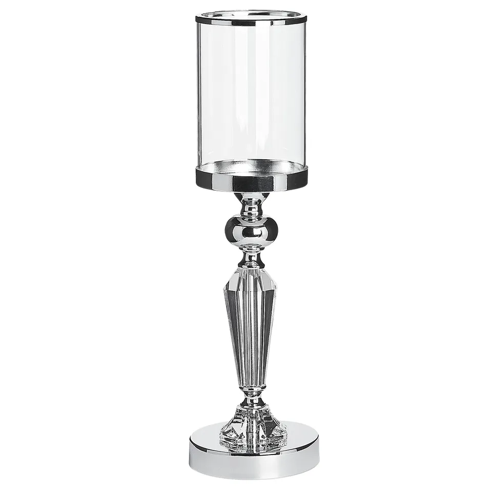 beliani-kerzenst-nder-bonao-kerzenhalter-silber-metall-klassisch image 1