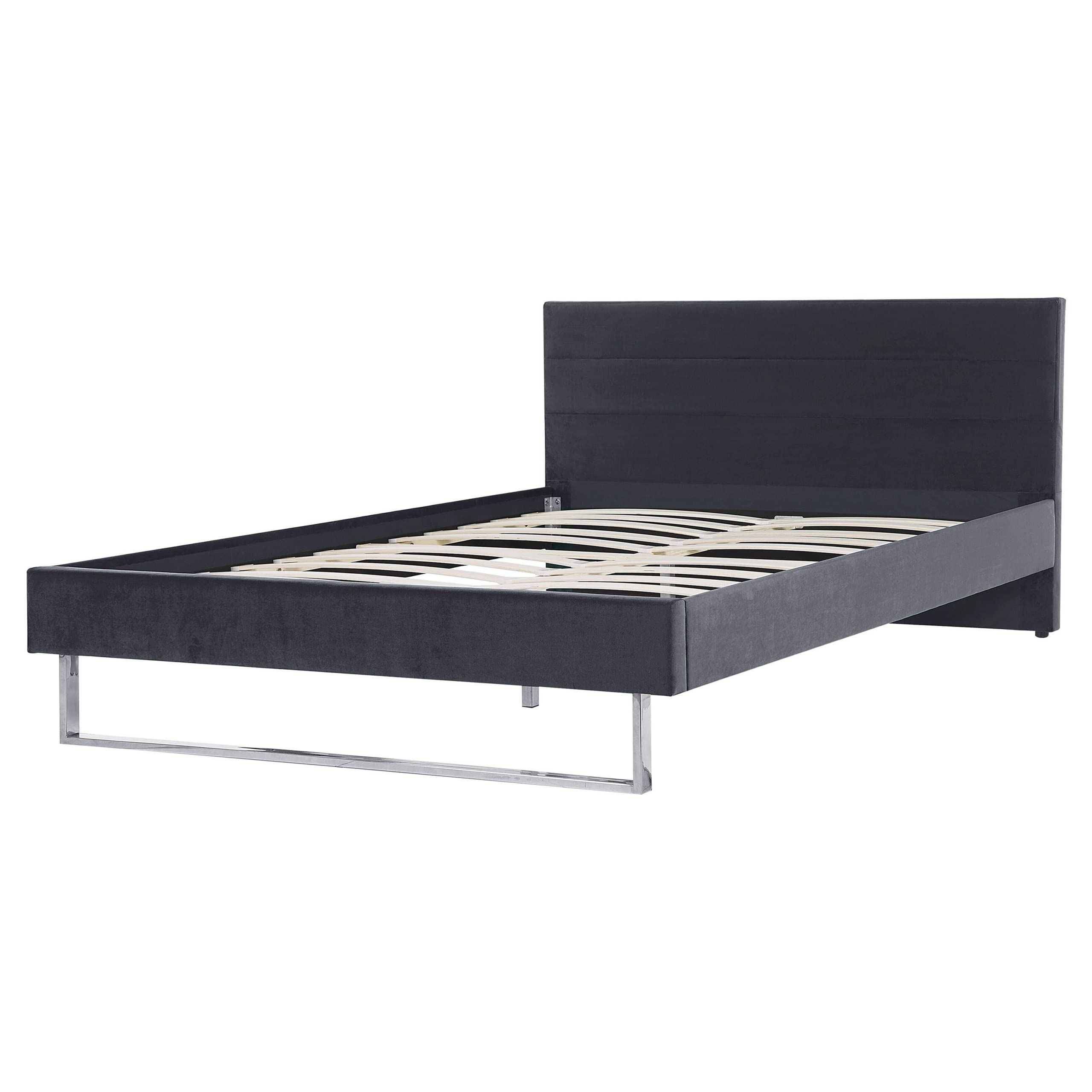 beliani-bellou-doppelbett-samt-grau-160x200-mit-lattenrost image 4