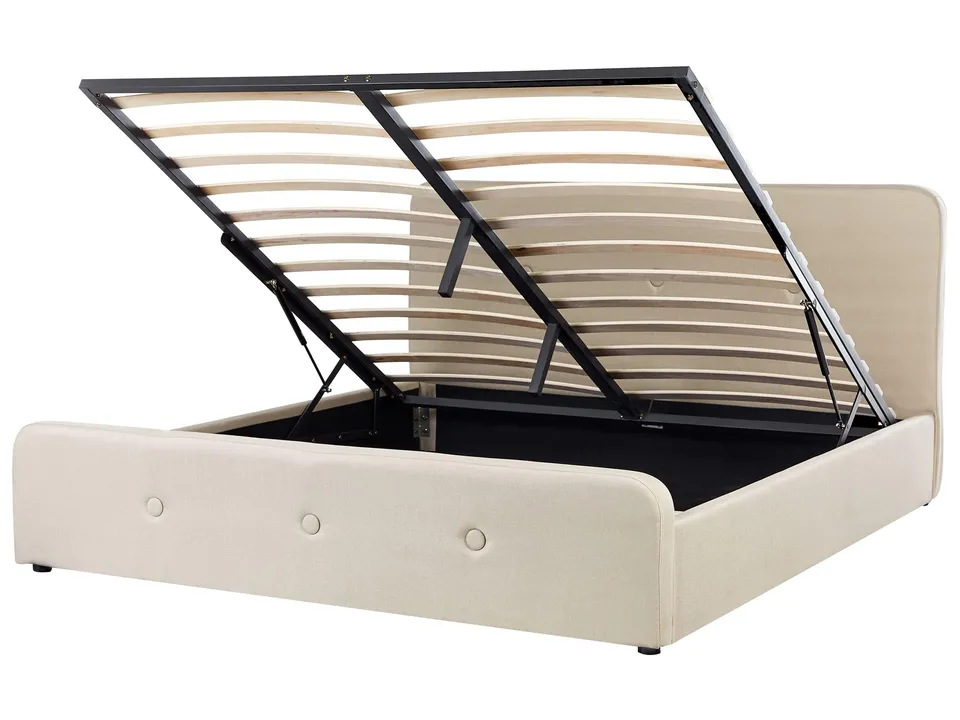 beliani-rennes-bett-180x200-beige-mit-bettkasten image 1