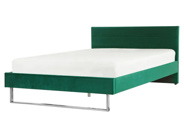 beliani-bellou-doppelbett-160x200-samt-gr-n image 1