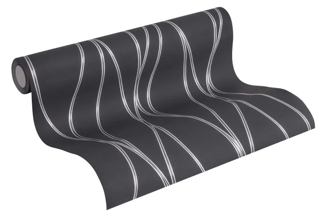 a-s-cr-ation-trendwall-3713-24-vliestapete-streifen-grau-schwarz image 1