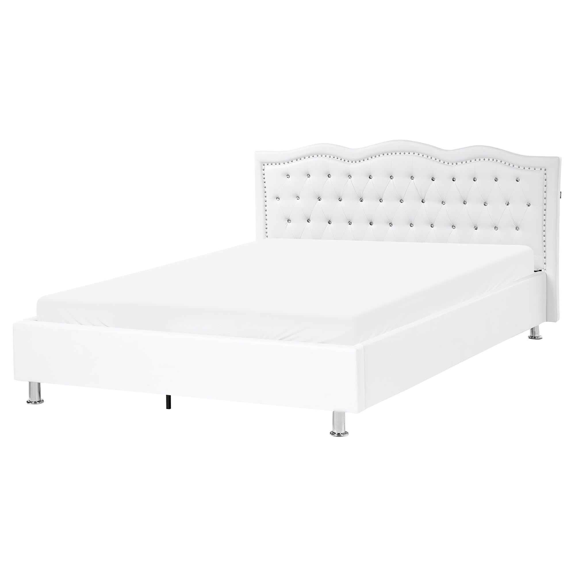 beliani-betten-metz-bett-160x200-wei-kunstleder image 5