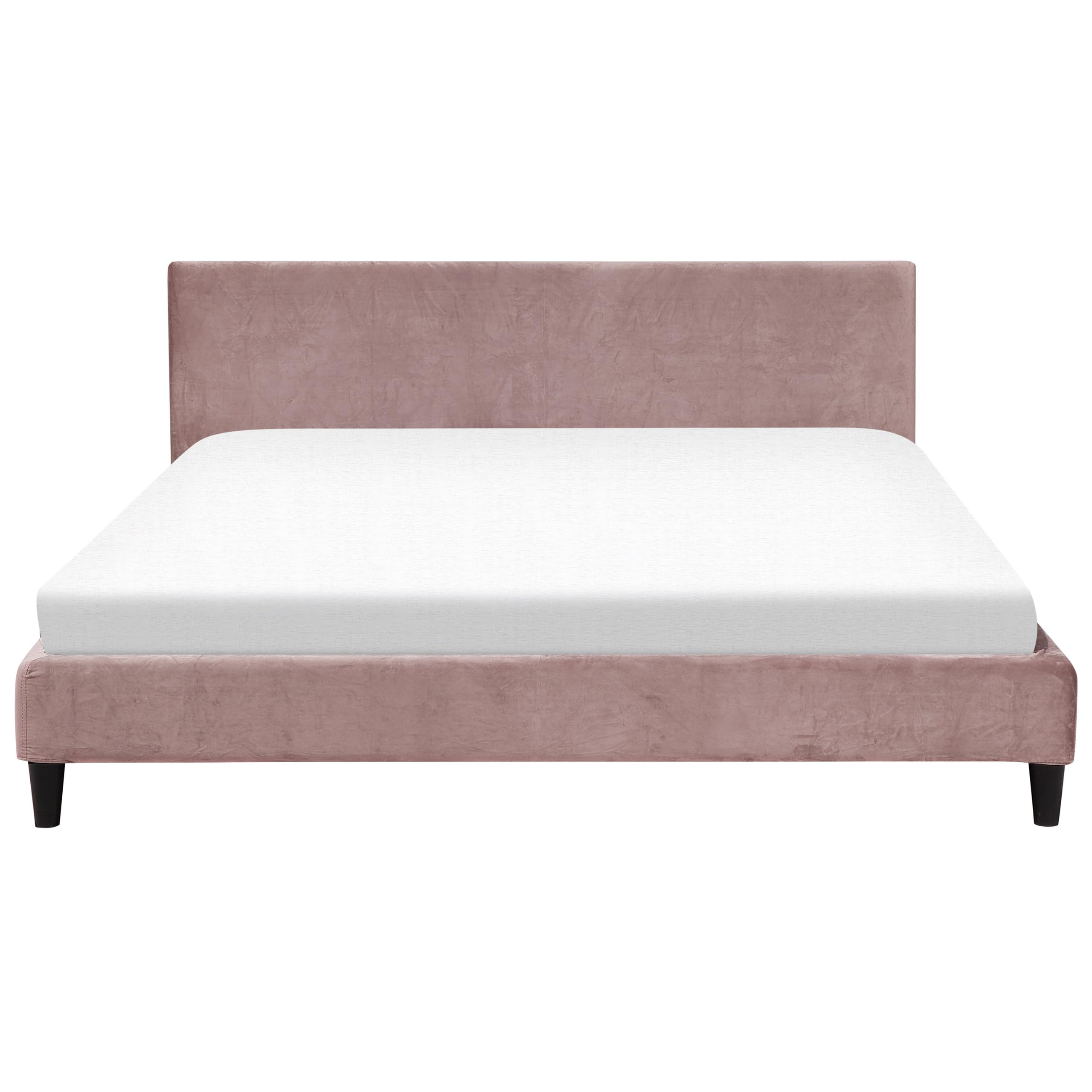 beliani-fitou-doppelbett-rosa-180x200-cm-samt image 5