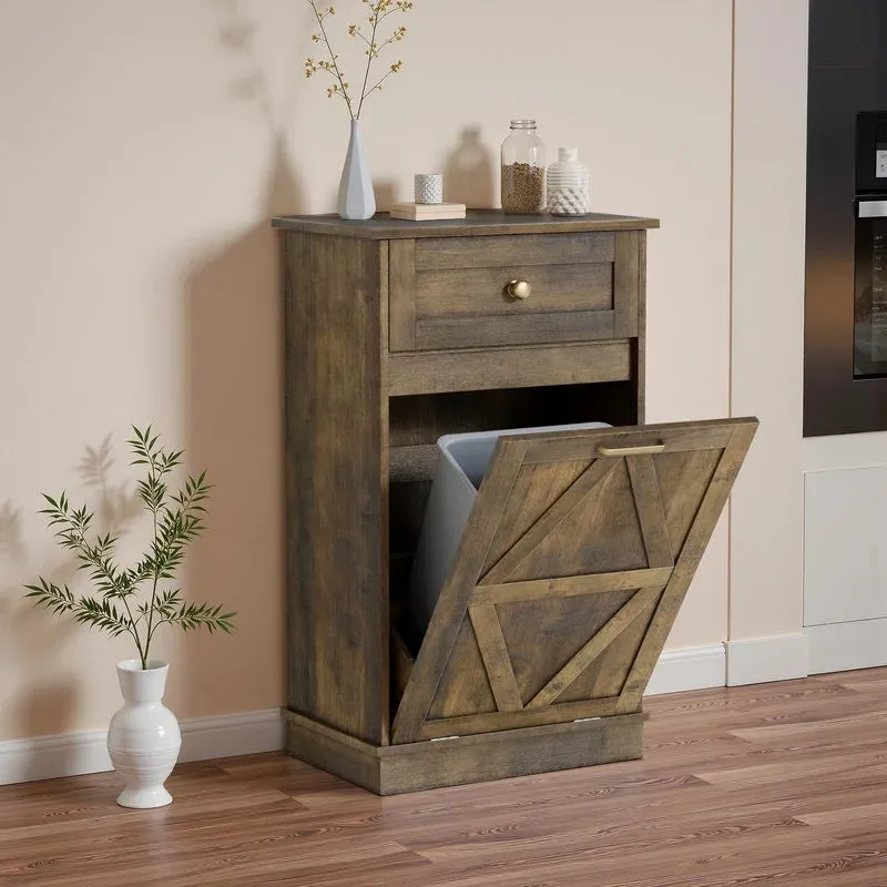homall-shelf-m-llschrank-holz-braun-mit-schublade image 1
