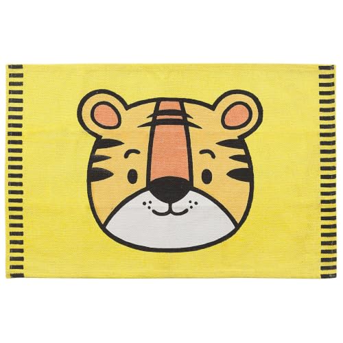 beliani-ranchi-kinderteppich-gelb-tigermotiv-60x90-cm image 8