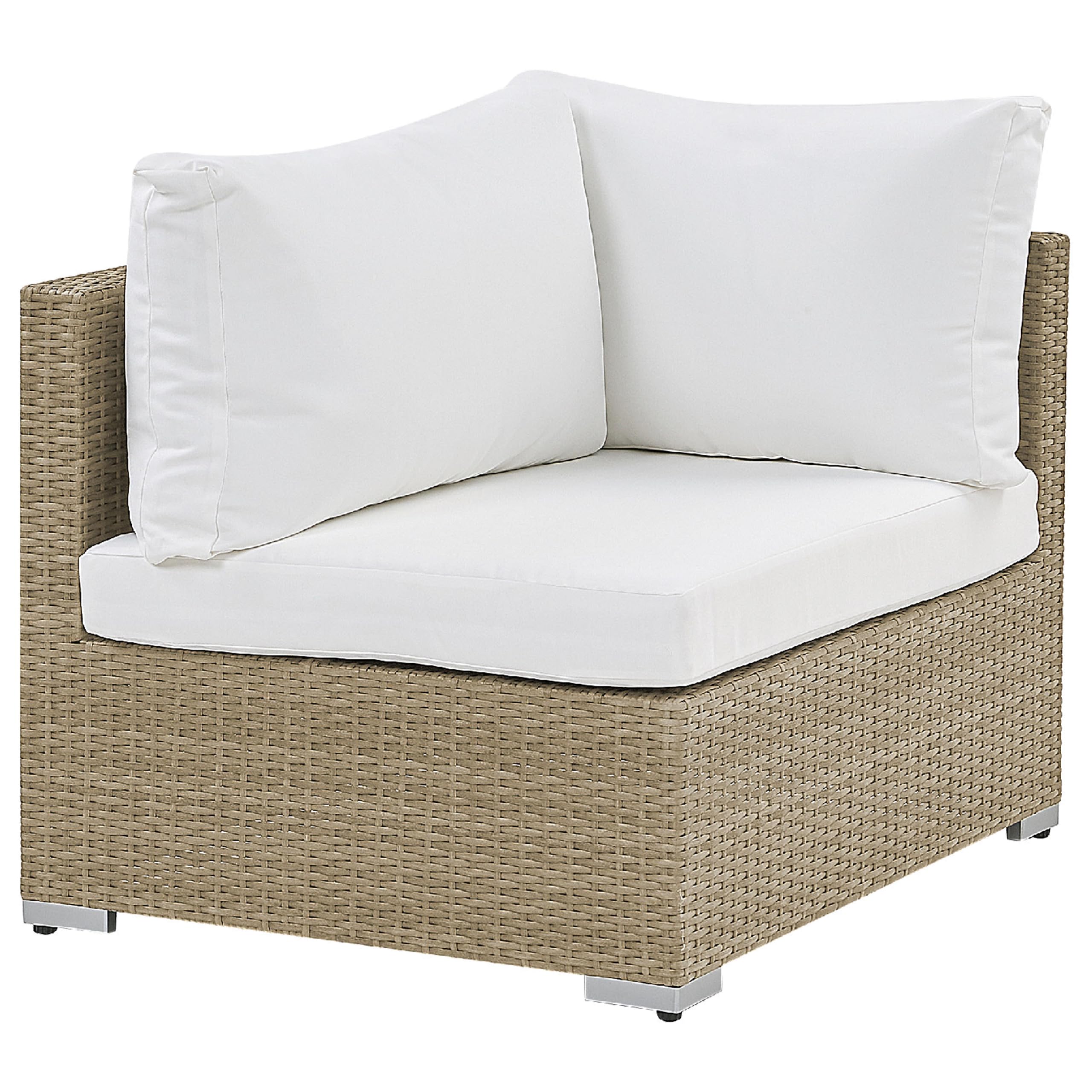 beliani-noto-lounge-set-rattan-hellbraun-lounge-cremewei-ottomanen image 8
