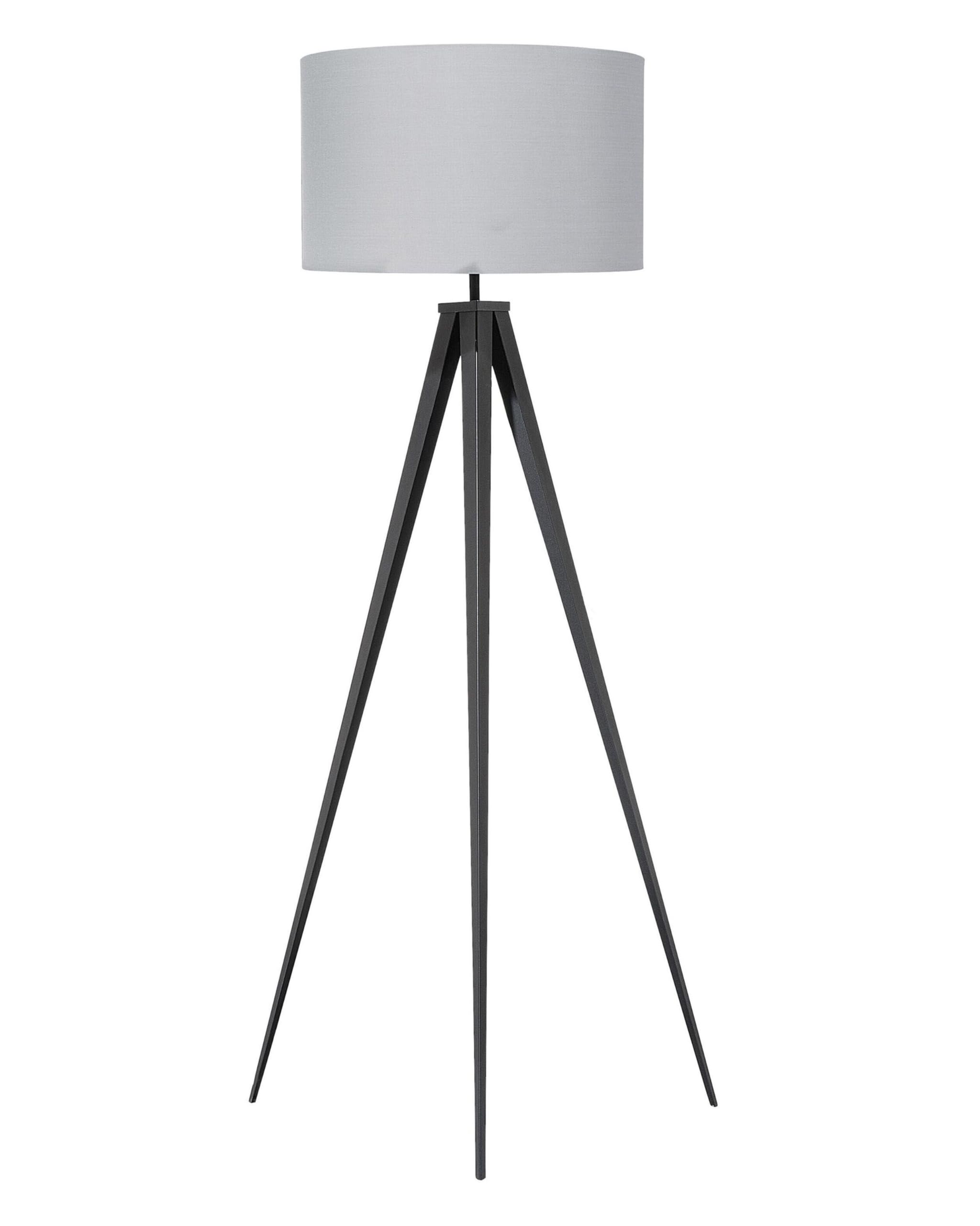 beliani-stiletto-stehleuchte-hellgrau-156-cm-trommel image 1