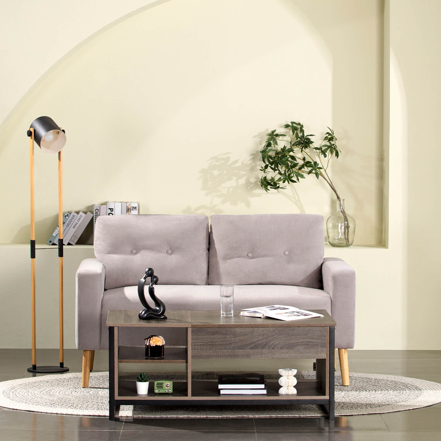 homall-couchtisch-mit-lift-top-schwarz-stauraum image 8