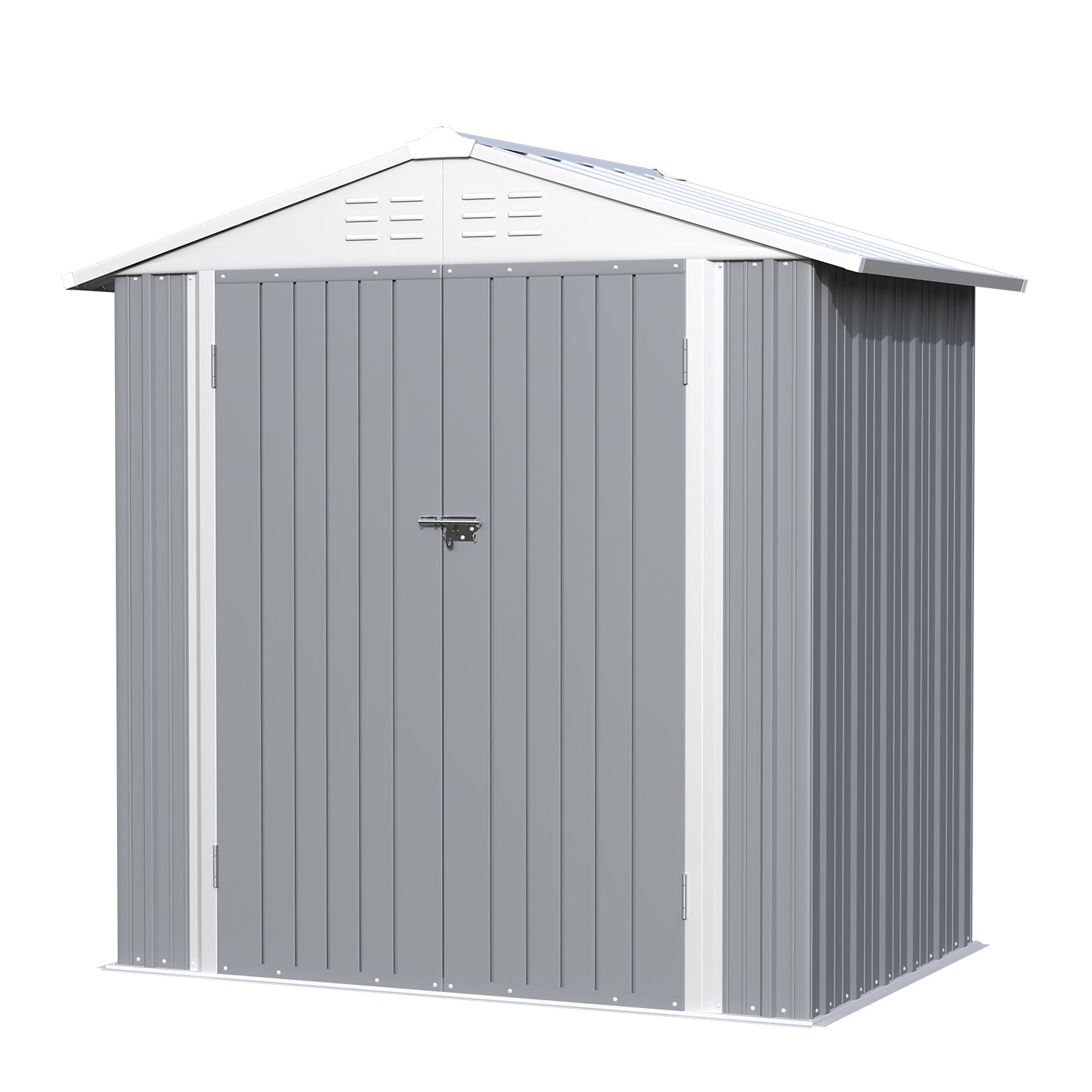homall-metal-shed-ger-tehaus-4x6-grau-abschlie-bar image 2