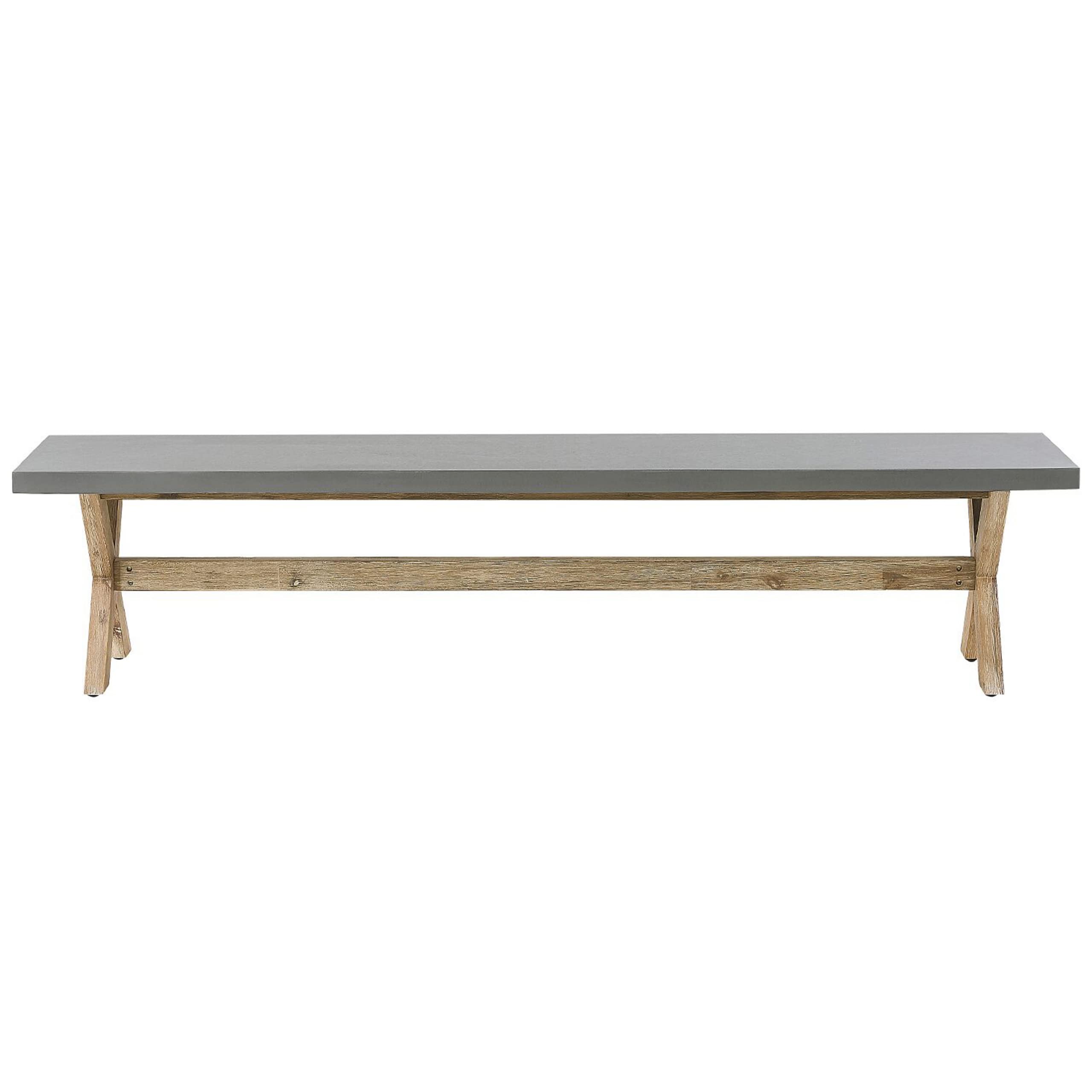 beliani-olbia-gartenset-tisch-200x100-2-b-nke-beton-akazie image 7