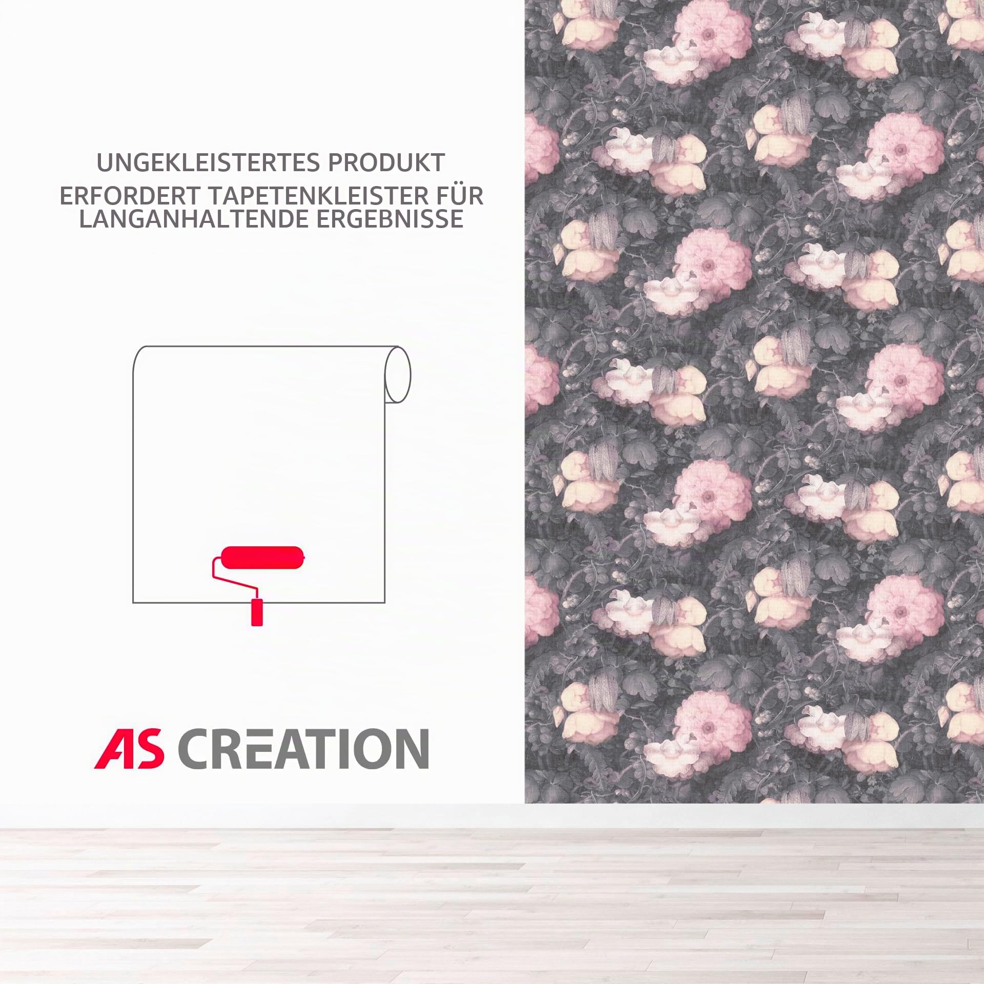 a-s-cr-ation-metropolitan-stories-vliestapete-floral-grau-rosa image 4