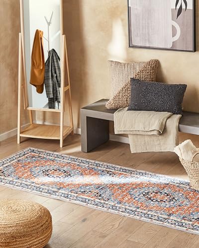 beliani-midalam-l-ufer-80x300-blau-orange-vintage-polyester image 7
