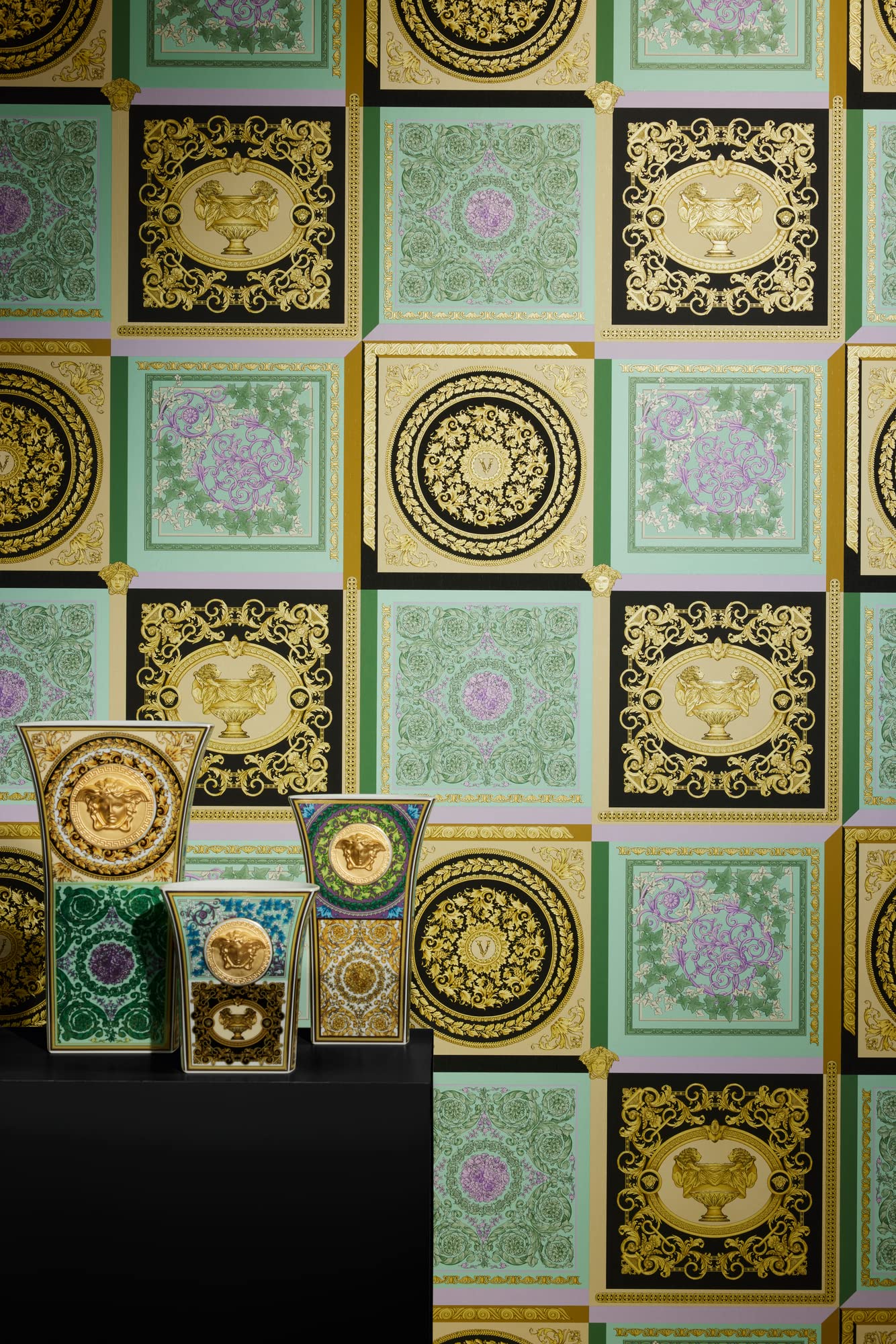 versace-wallpaper-387041-vliestapete-barock-mintgr-n-gold-10-05x0-70m image 5