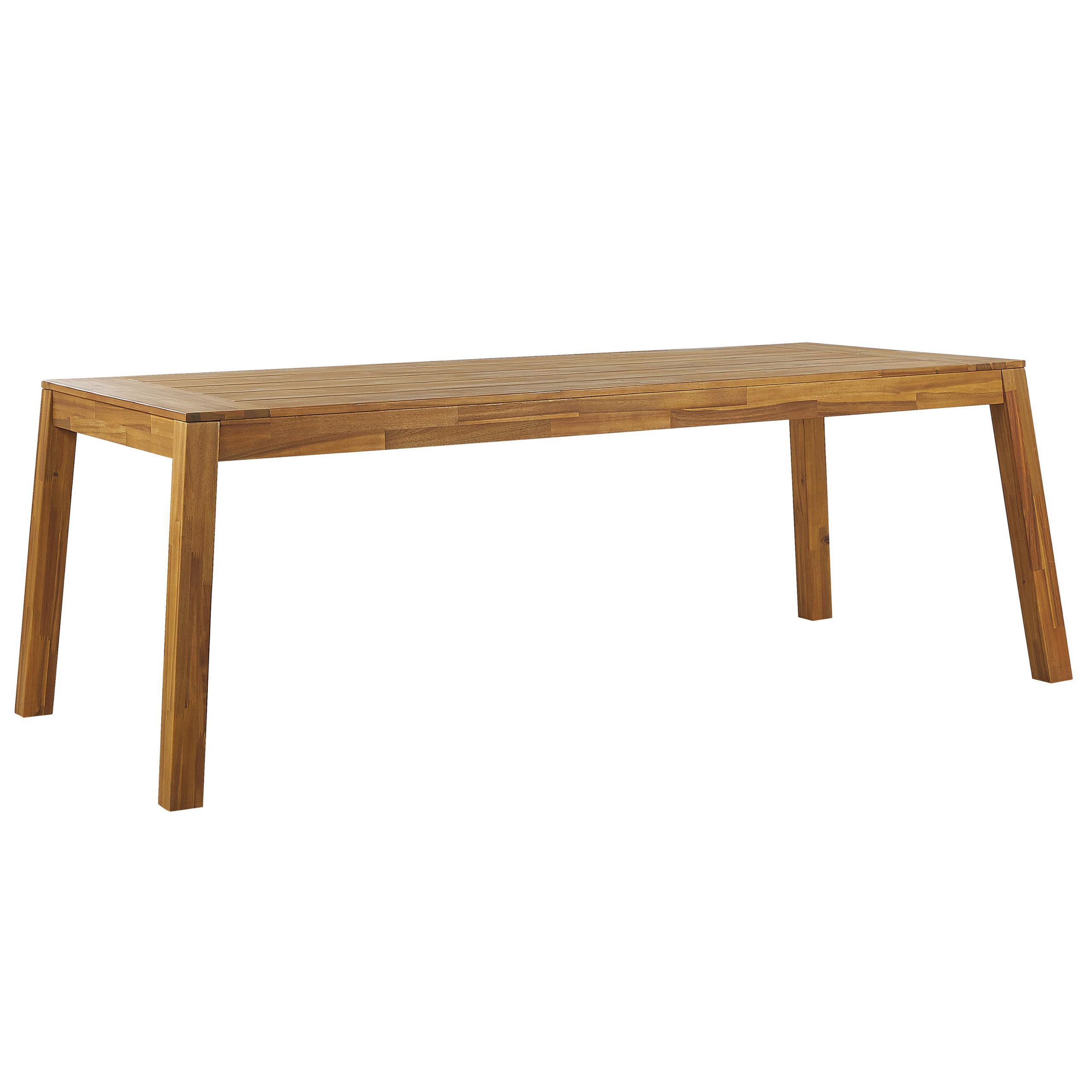 beliani-livorno-gartenset-akazienholz-6-sitzer-210-cm-hellbraun image 4