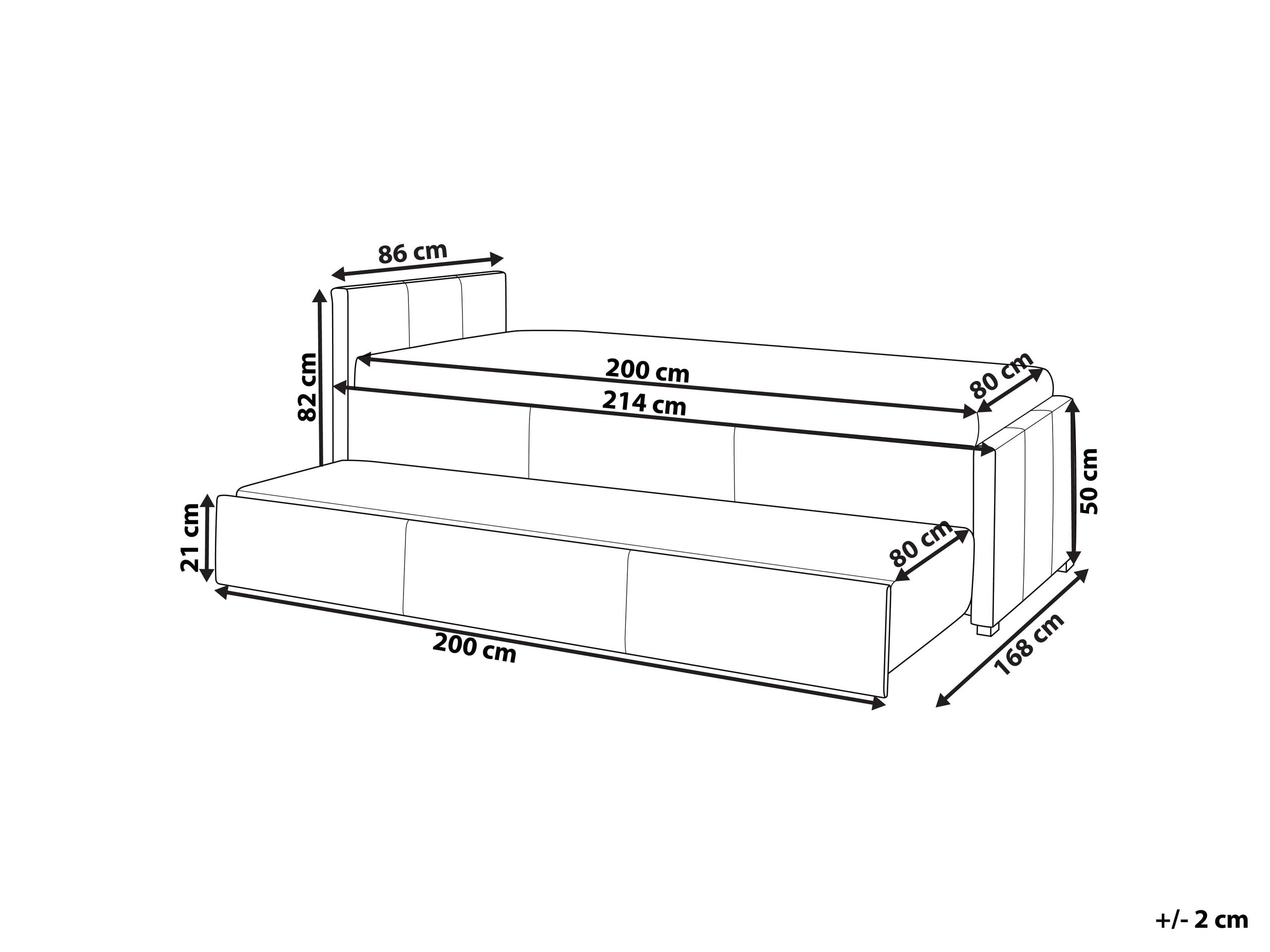 beliani-marmande-tagesbett-80x200-blau-leinenoptik-ausziehbar image 3