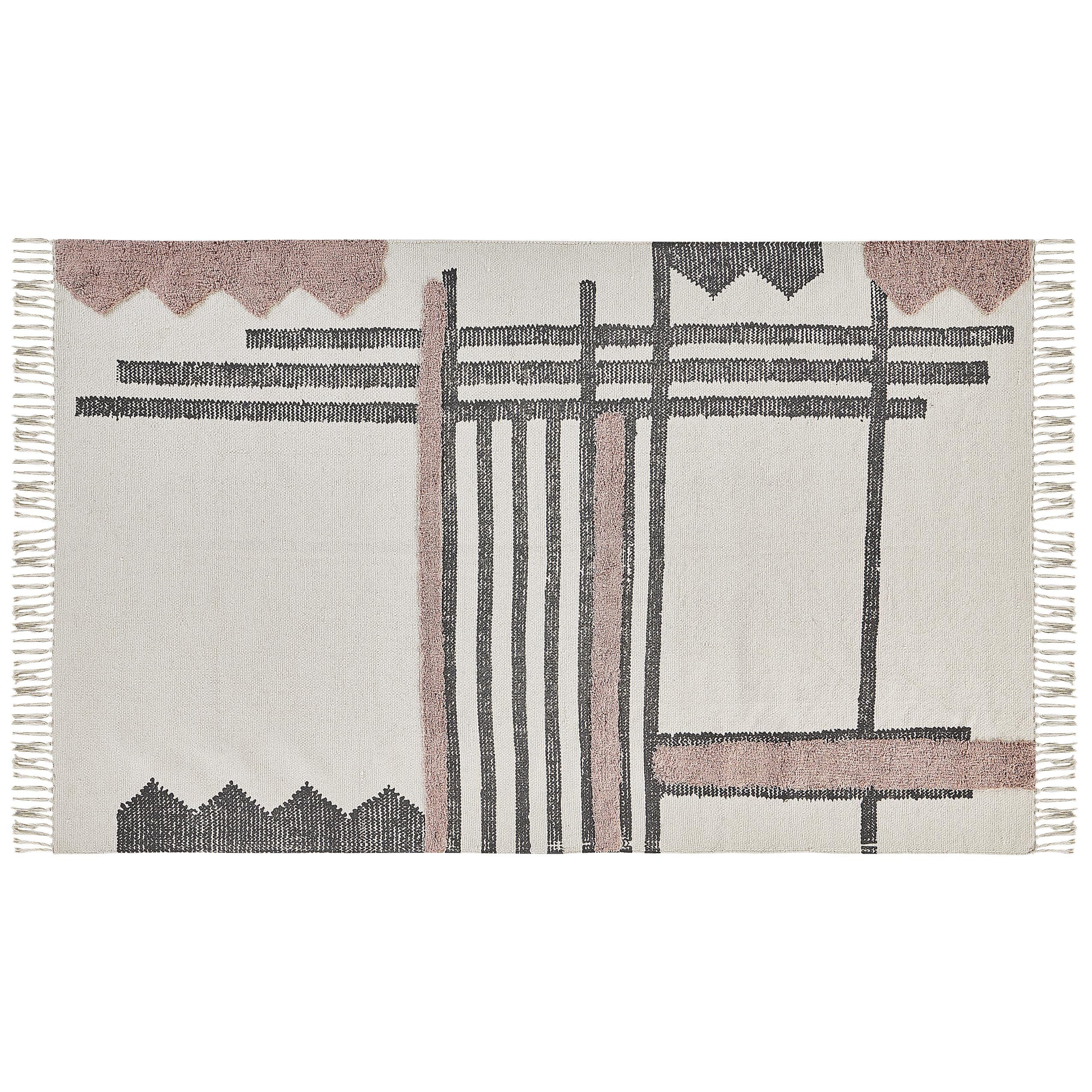 beliani-muradiye-baumwoll-teppich-beige-160x230-cm image 4
