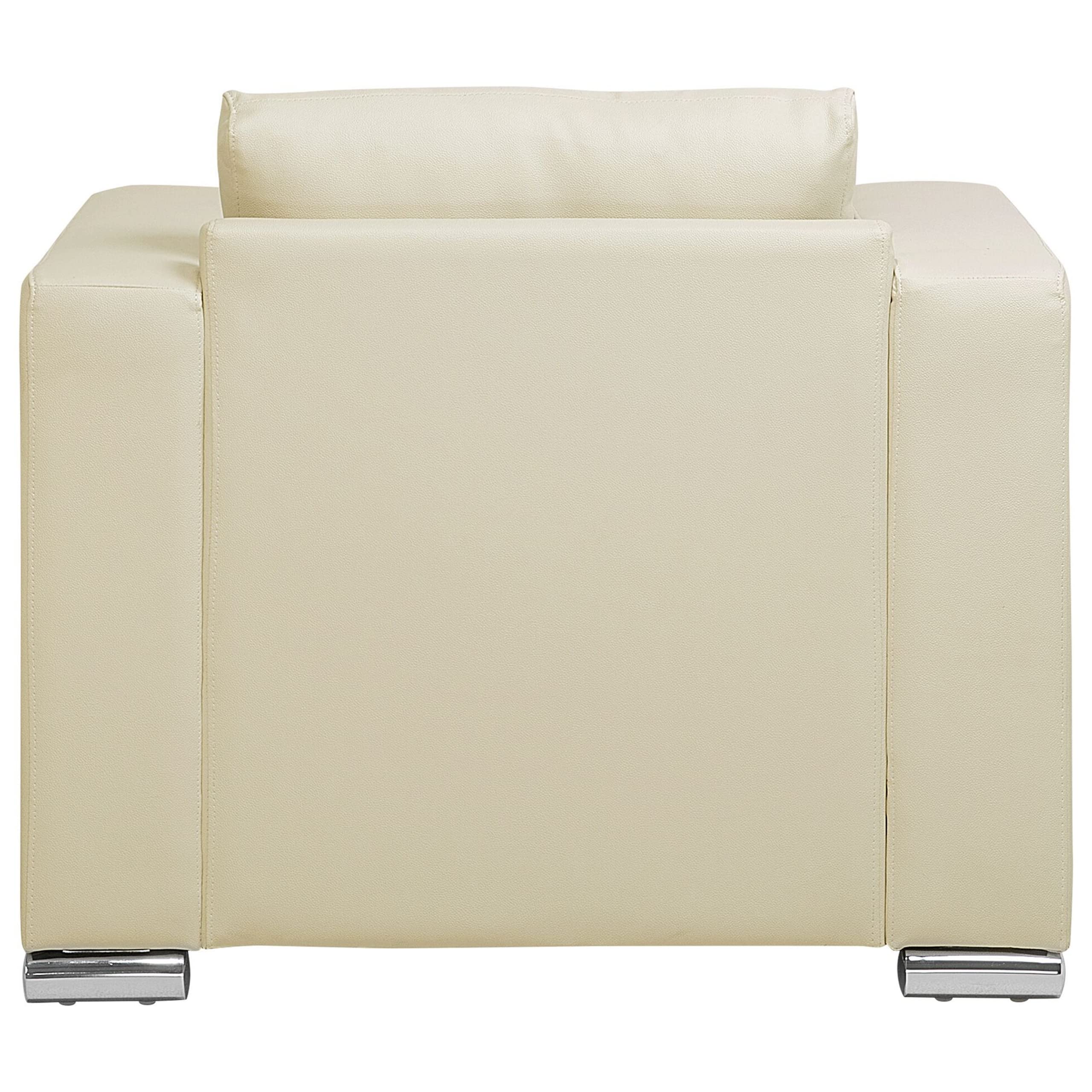 beliani-helsinki-sessel-hellbeige-echtleder-edelstahl-modern image 6