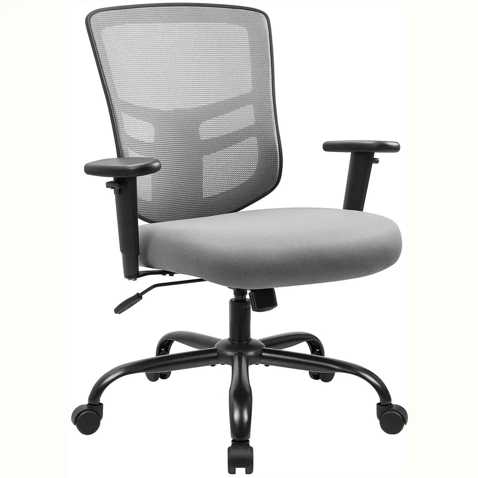 homall-office-mesh-chair-b-rostuhl-grau-netz image 1