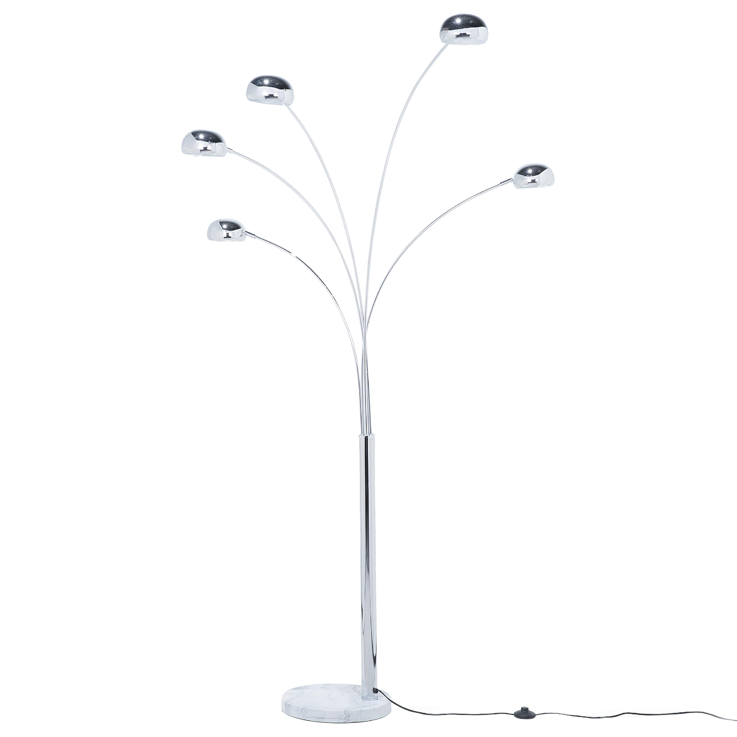 beliani-flinders-stehlampe-5-flammig-silber-metall-212-cm image 4