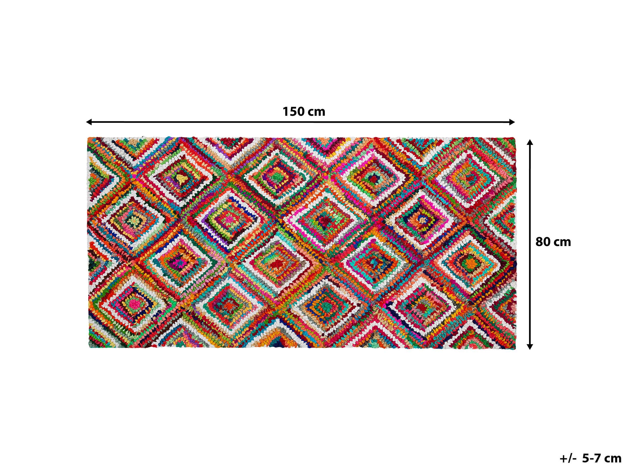 beliani-kaiseri-teppich-baumwolle-mehrfarbig-80x150-cm image 6