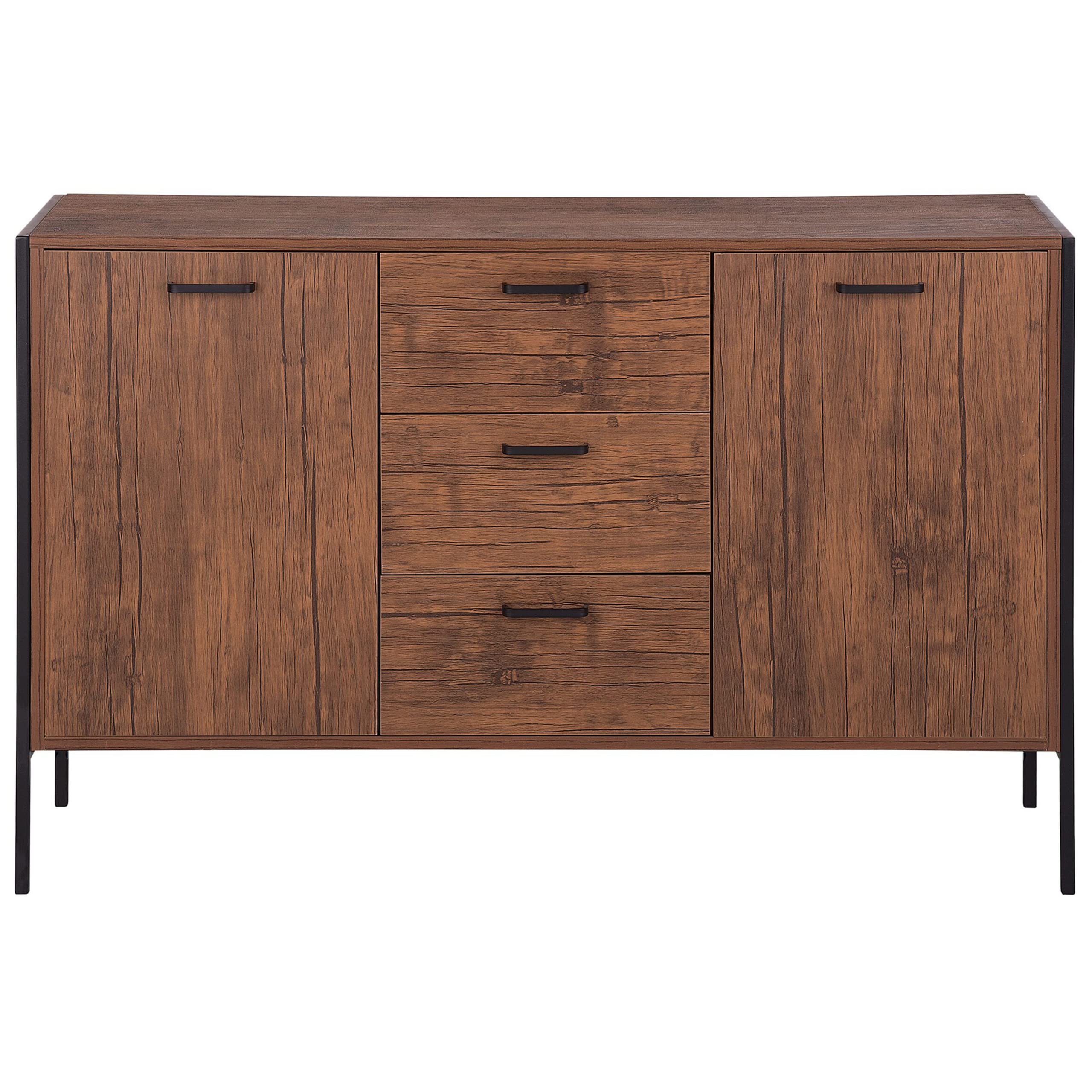 beliani-tifton-sideboard-braun-schwarz-123-cm image 5
