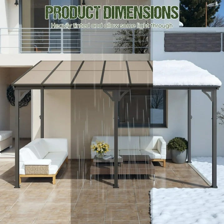 homall-patio-furniture-wand-pavillon-3x3-m-alu-polycarbonat image 6