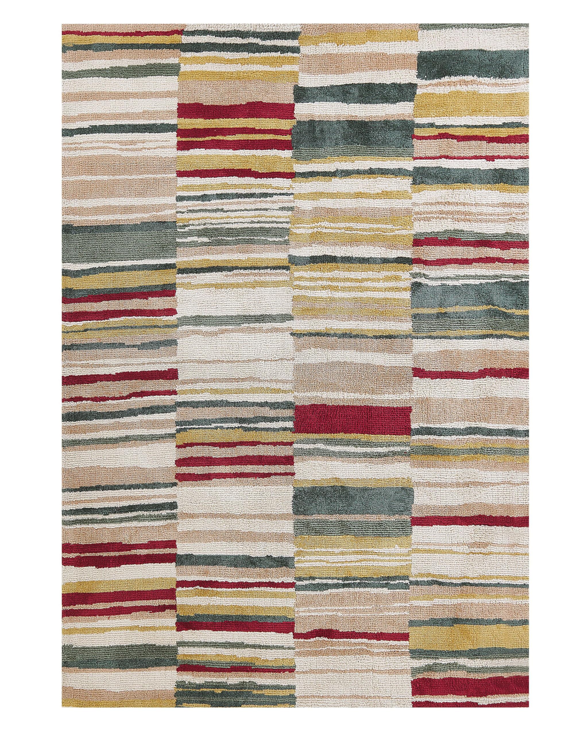 beliani-fatsa-retro-teppich-140x200-streifen-polyester image 1