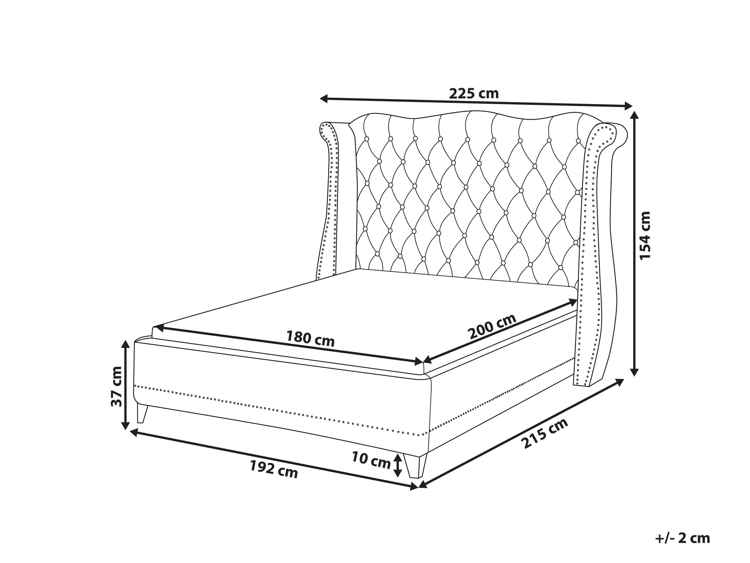 beliani-ayette-bett-180x200-grau-samt-chesterfield image 3