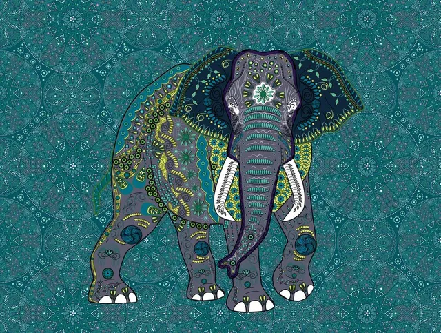 a-s-cr-ation-fototapeten-the-wall-382621-fototapete-elefant-blau image 1
