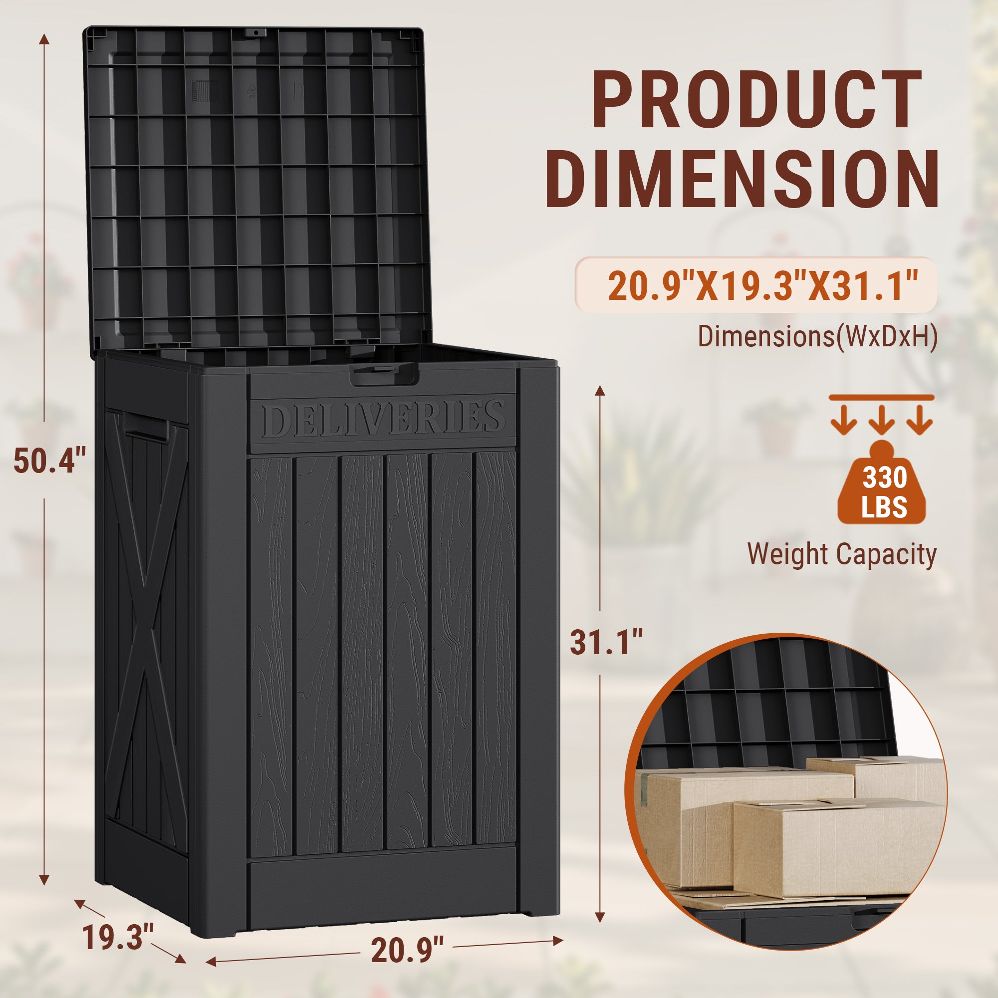 homall-patio-paketbox-53-gallonen-aufbewahrungsbox-schwarz image 3