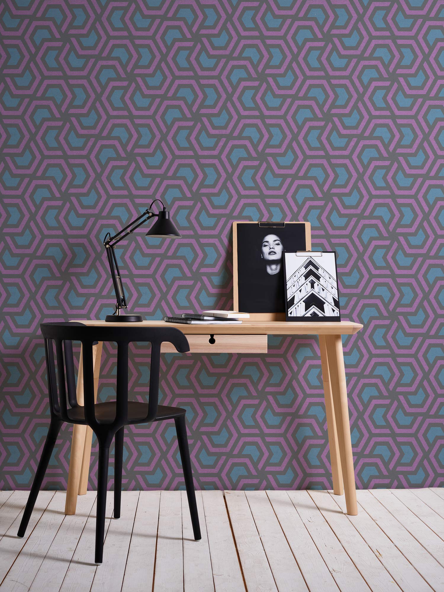 a-s-cr-ation-linen-style-36760-1-vliestapete-blau-geometrisch image 3