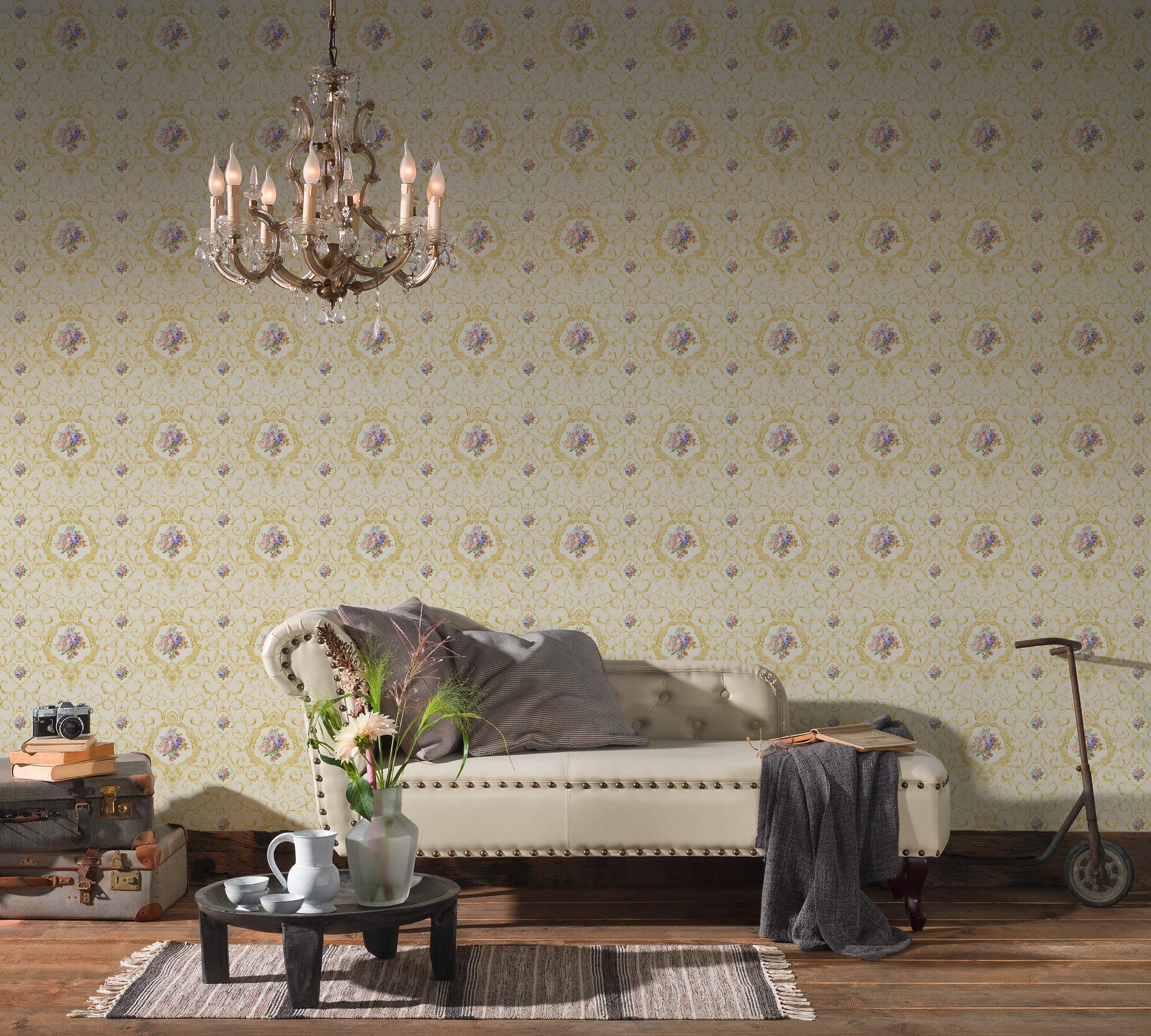 a-s-cr-ation-chateau-5-vliestapete-creme-metallic-10-05m image 6