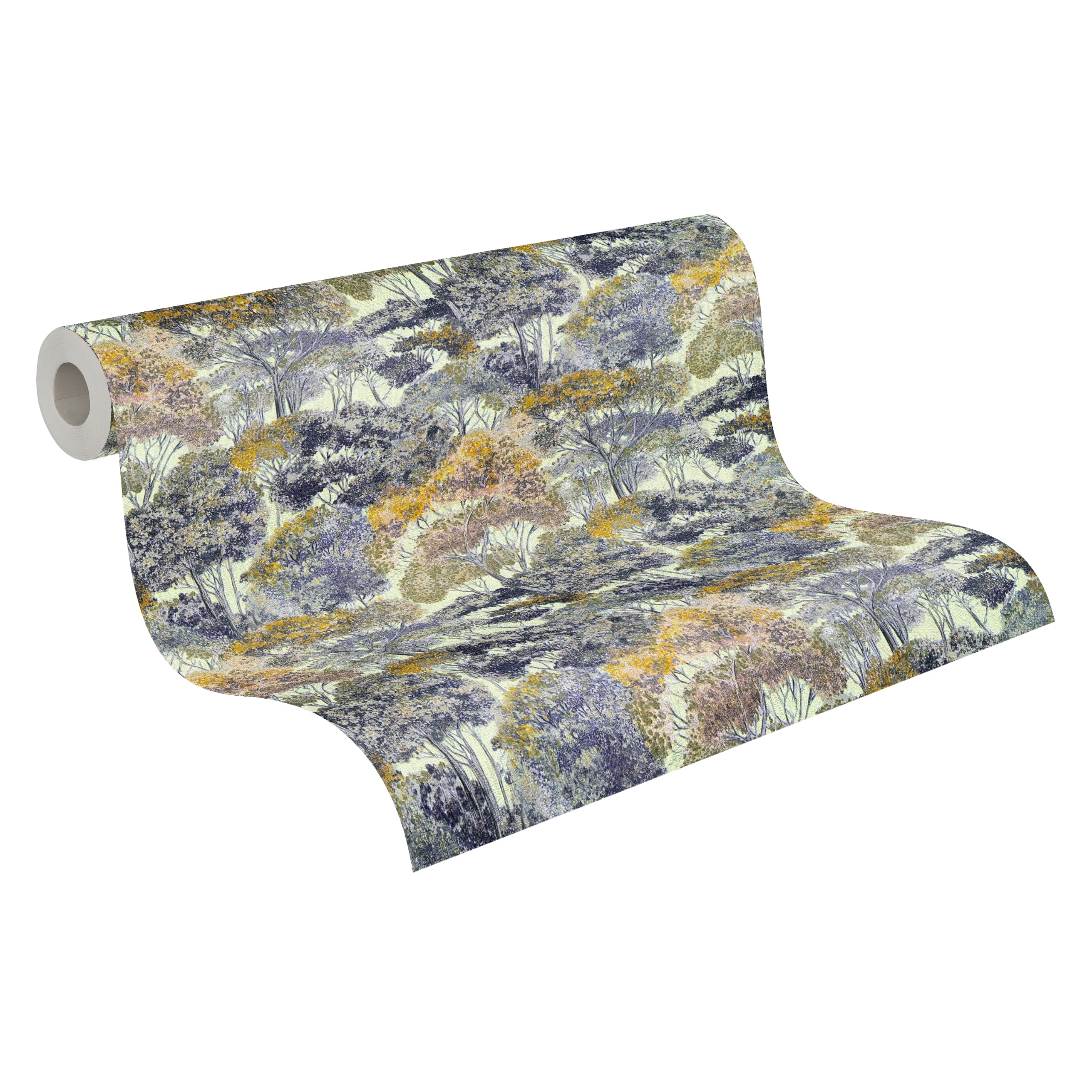 a-s-cr-ation-trend-spectrum-waldtapete-laubb-ume-blau-gelb-10-05m image 1