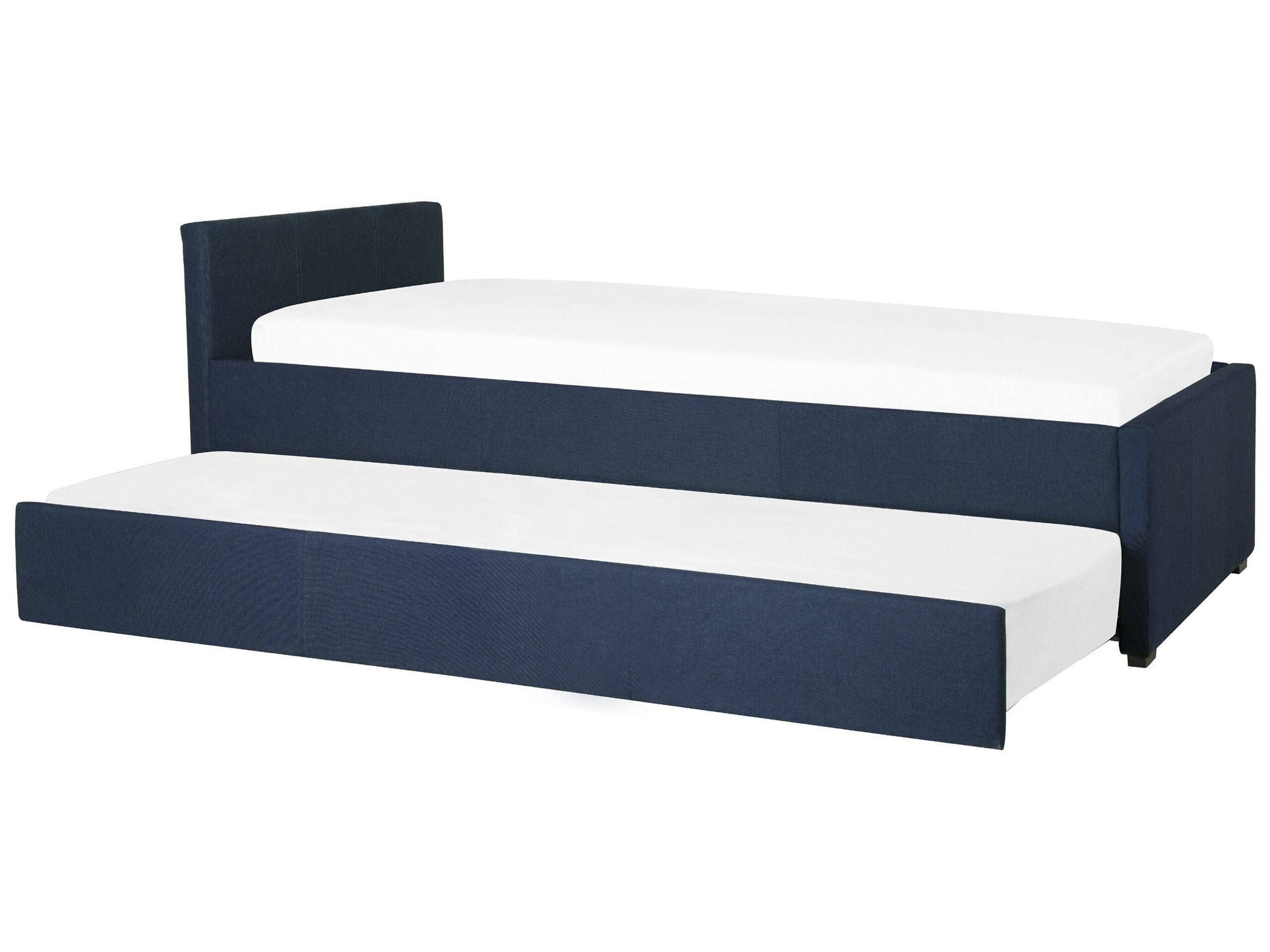 beliani-marmande-tagesbett-80x200-blau-leinenoptik-ausziehbar image 1