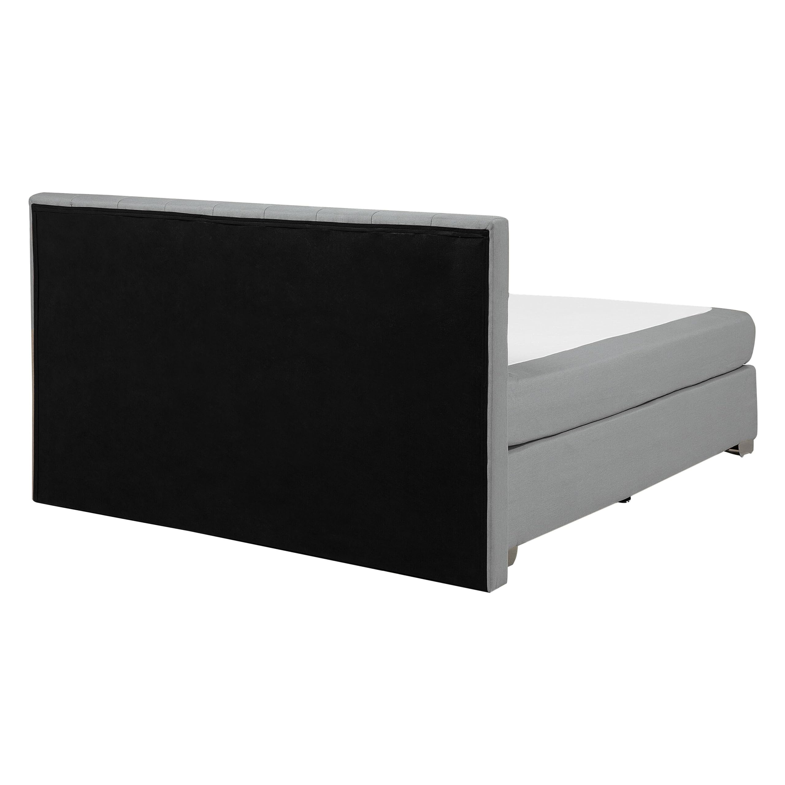 beliani-boxspringbett-140x200-hellgrau-mit-taschenfederkern image 6