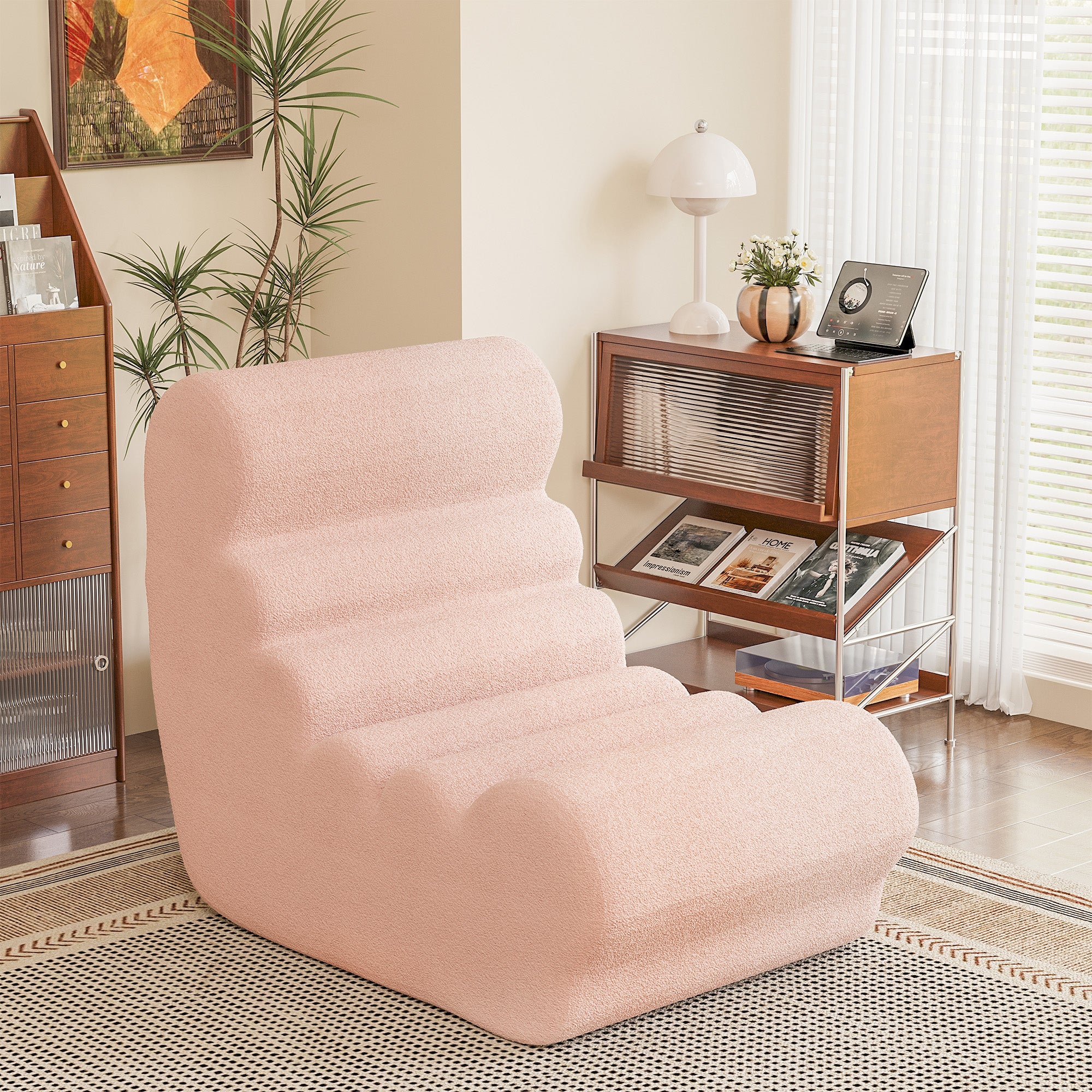 homall-sofa-teddy-sitzsack-sessel-pl-sch-grau image 2