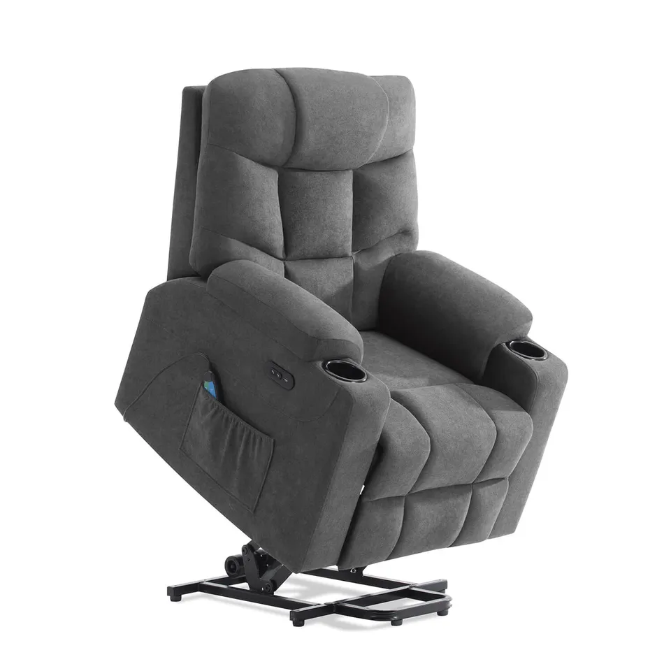 homall-recliner-chair-fernsehsessel-grau-stoff-mit-massage-heizung image 1