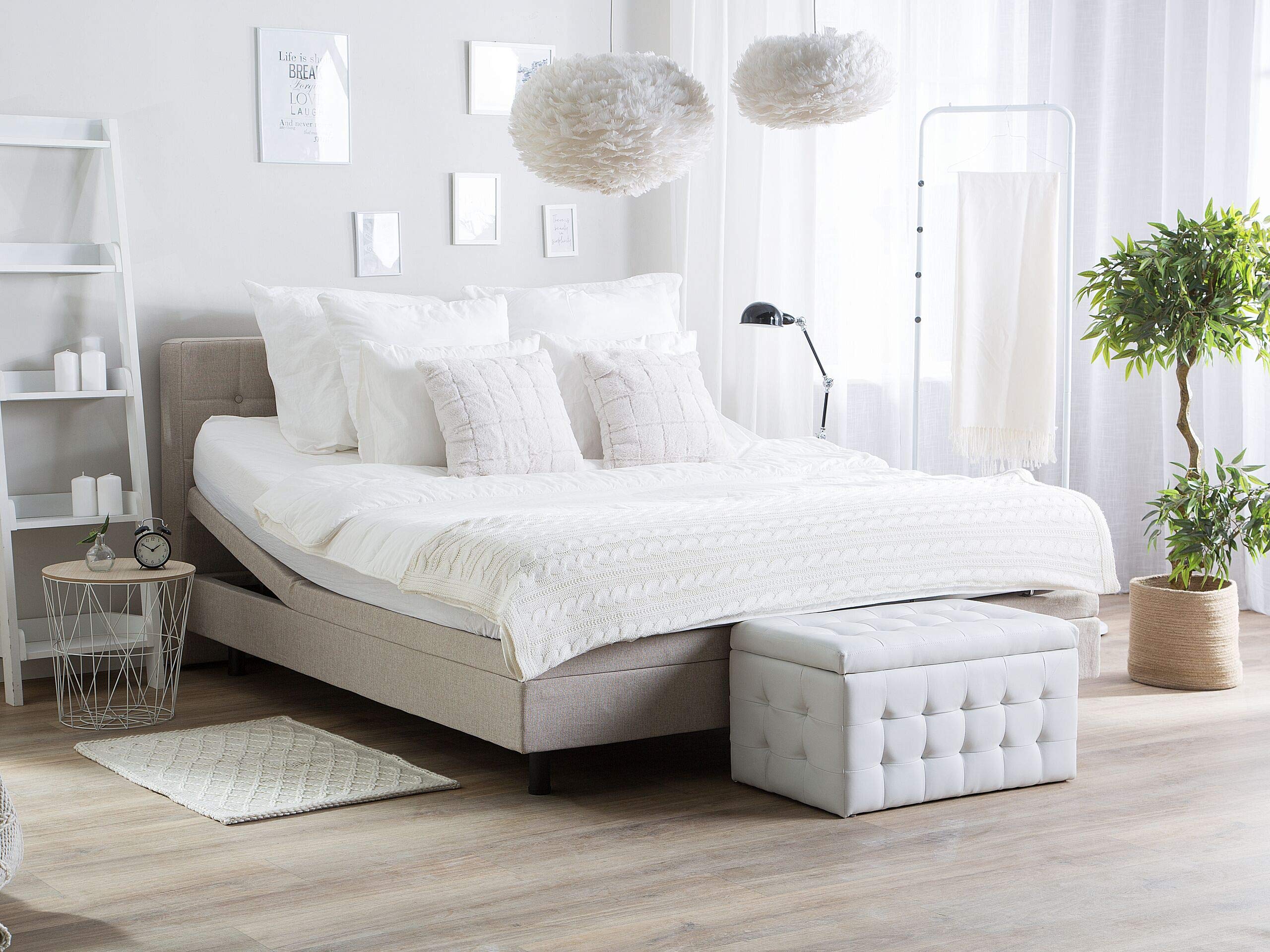 beliani-duke-doppelbett-180x200-elektrisch-beige-leinenoptik image 2