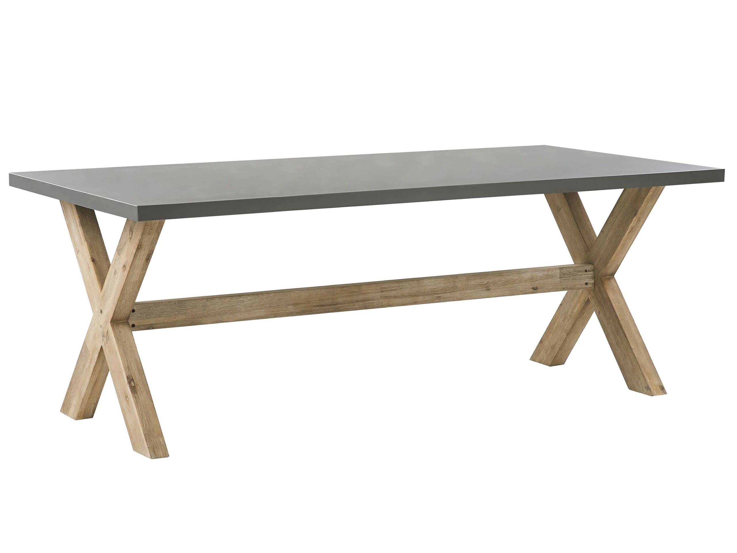 beliani-olbia-gartenset-tisch-200x100-8-hocker-beton-akazie image 4
