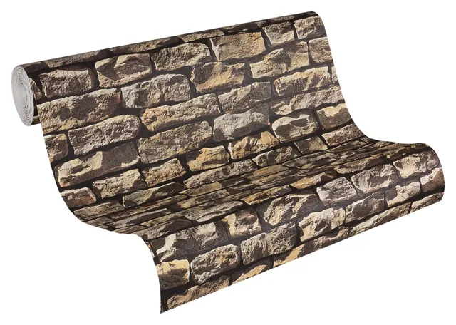 a-s-cr-ation-wood-n-stone-9079-12-vliestapete-beige-braun image 1