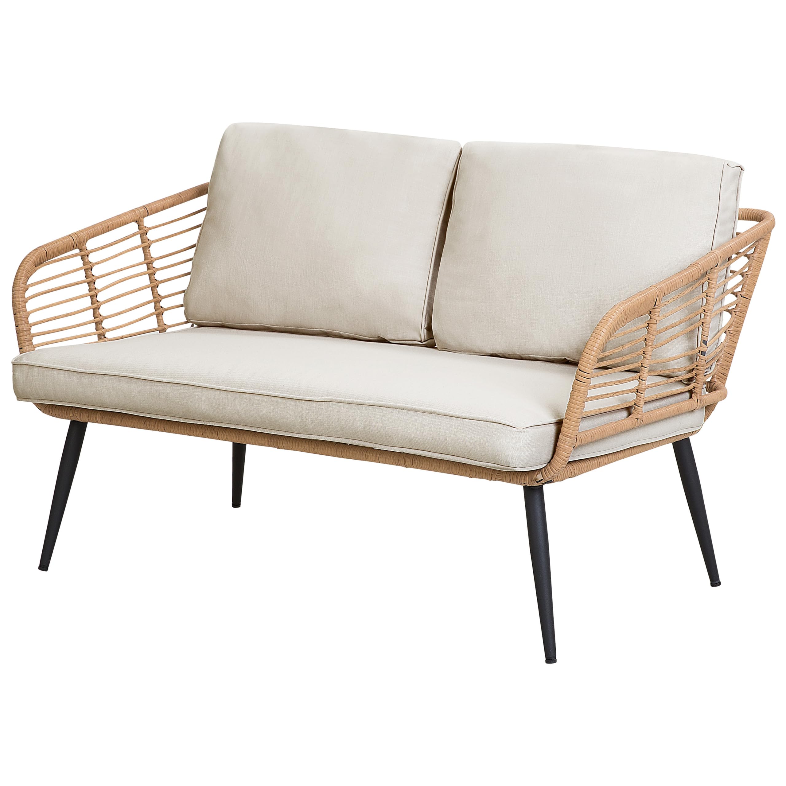 beliani-corinth-ii-gartenset-rattan-grau-4-sitzer image 4