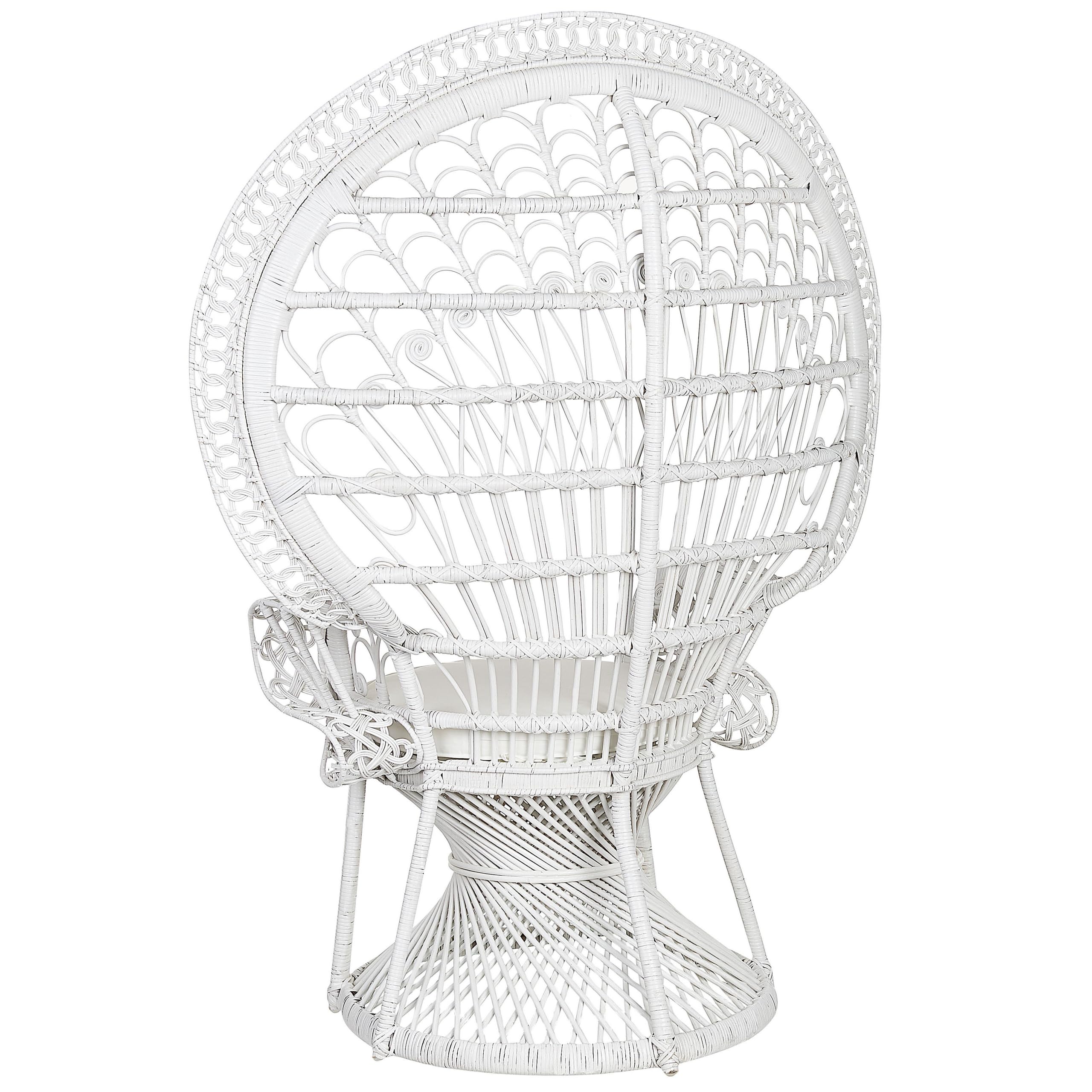 beliani-emmanuelle-pfauensessel-rattan-wei-mit-kissen image 5